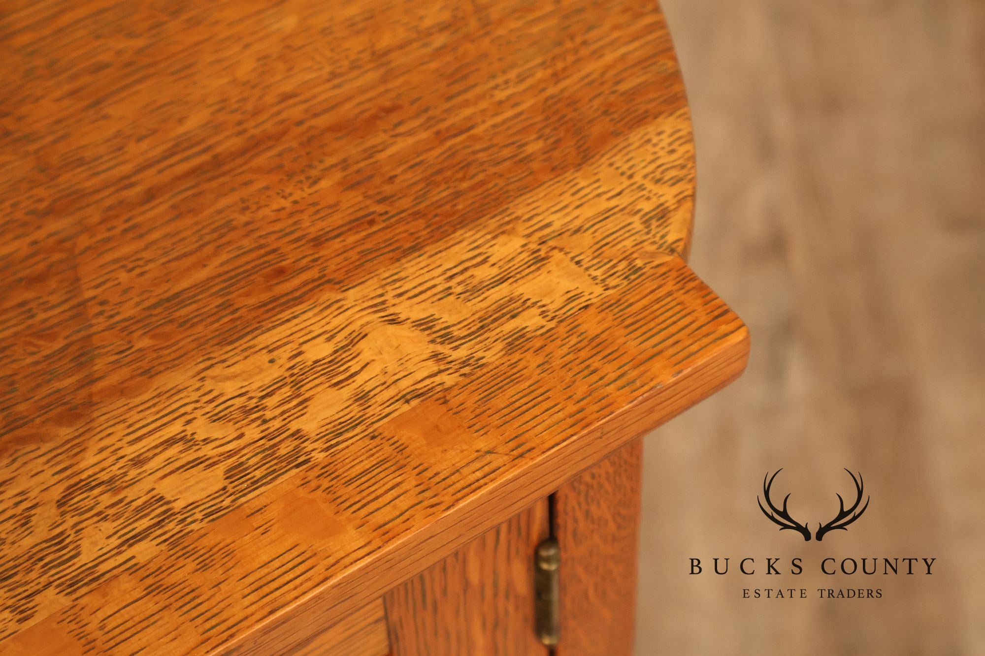 Antique Arts And Crafts Oak Bedside Cabinet / Humidor