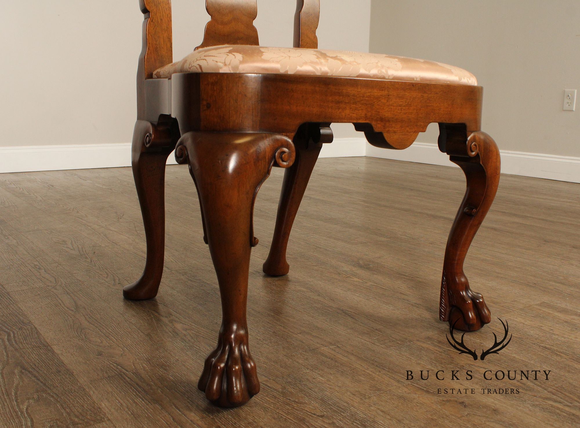 Kittinger Colonial Williamsburg Collection Set Of Four Mahogany Georgian Style Dining Chairs CW180