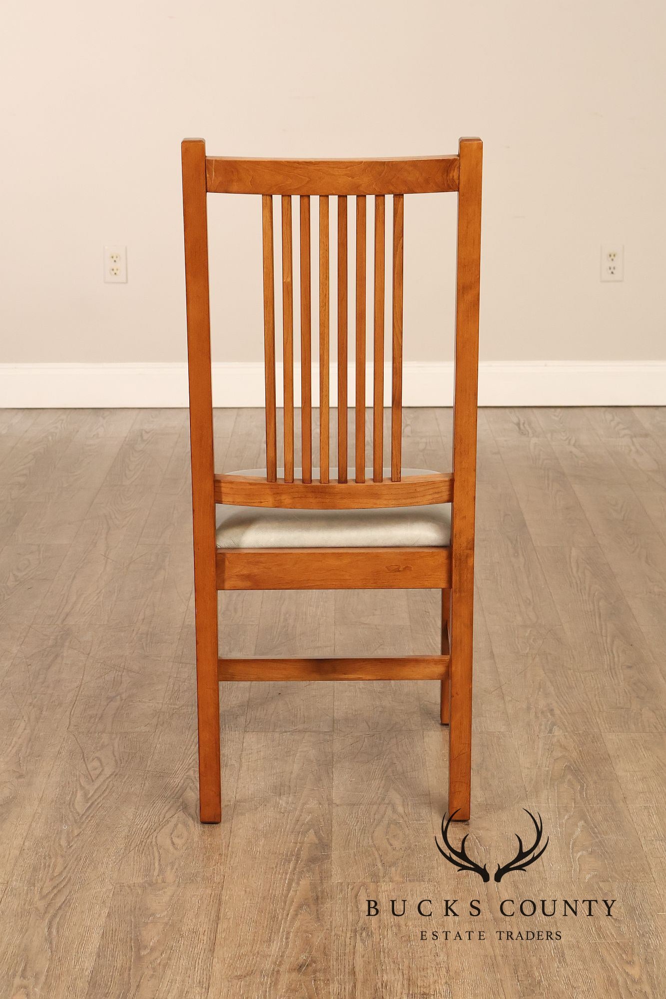 Stickley Mission Collection Set Of Eight Cherry Spindle Dining Chairs
