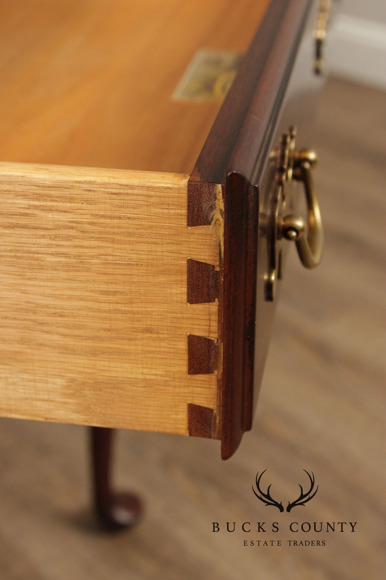 Henkel Harris Queen Anne Style Mahogany Lowboy