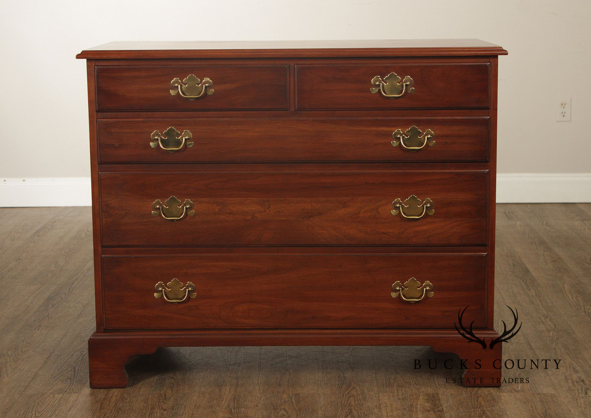 Henkel Harris Chippendale Style Cherry Chest Of Drawers Single dresser