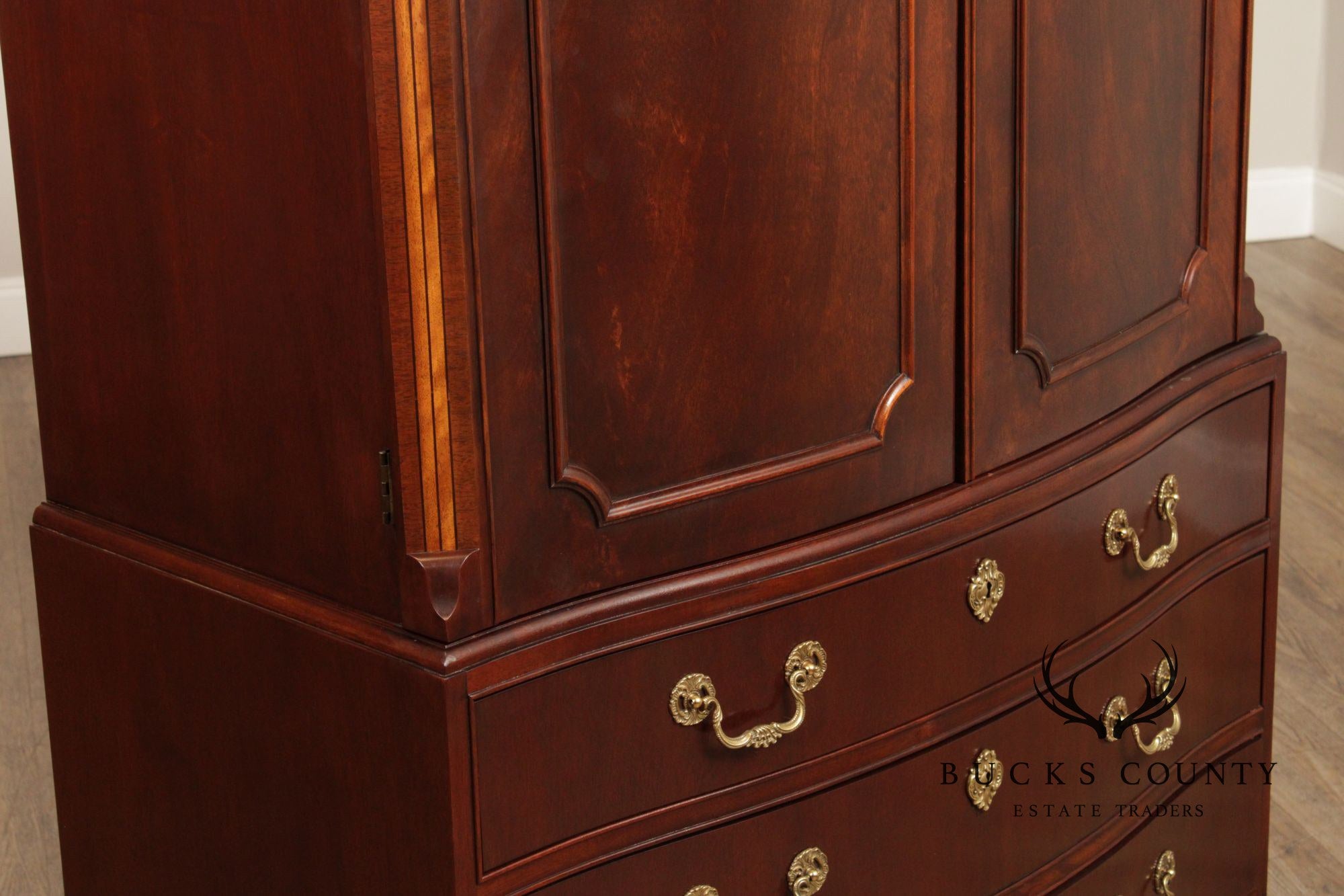 Baker Georgian Style Mahogany Armoire