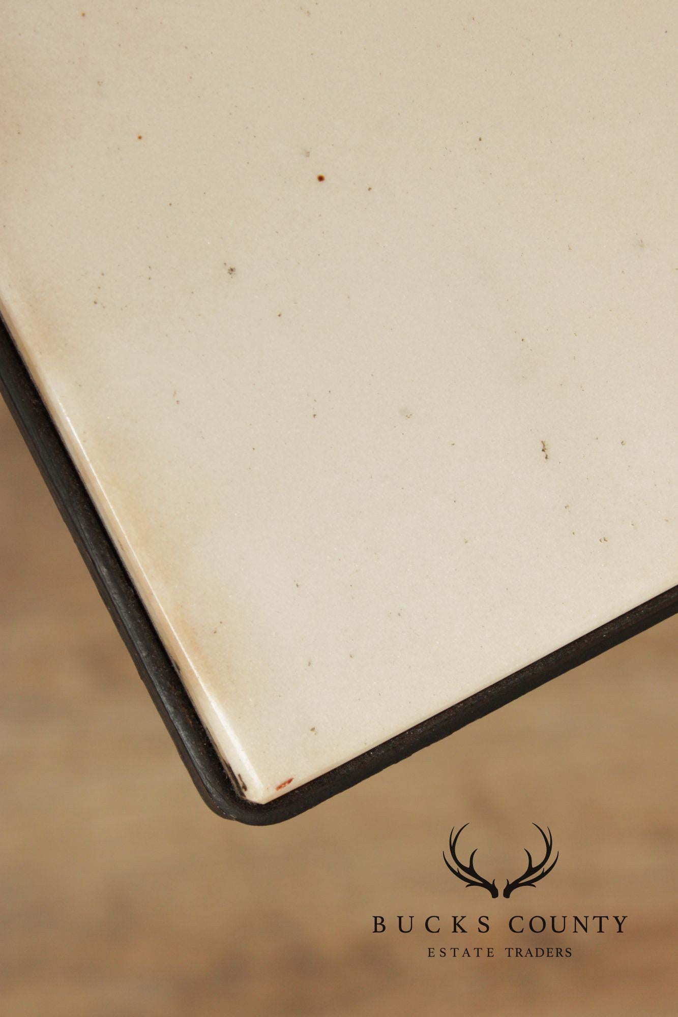 Mid Century Modern Industrial Marble Top Steel Console BarTable