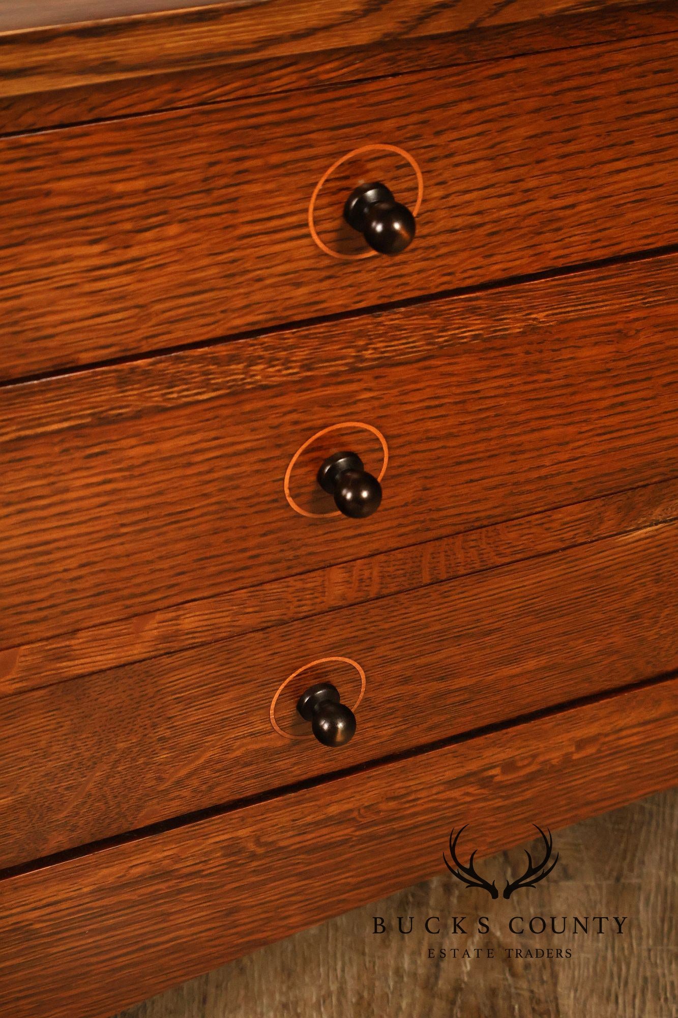 Stickley Harvey Ellis Mission Collection Oak Cocktail Table With Inlay