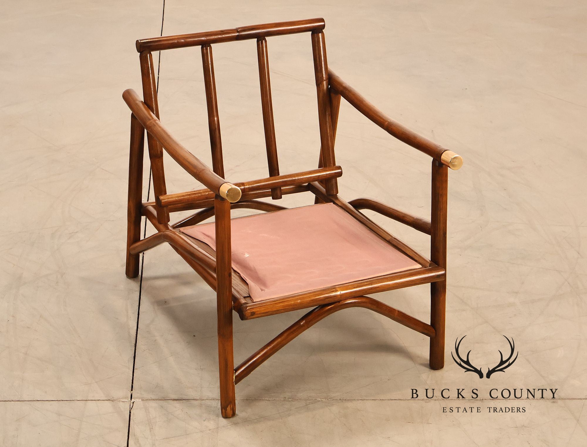 Vogue Coastal Vintage Rattan Bamboo Armchair