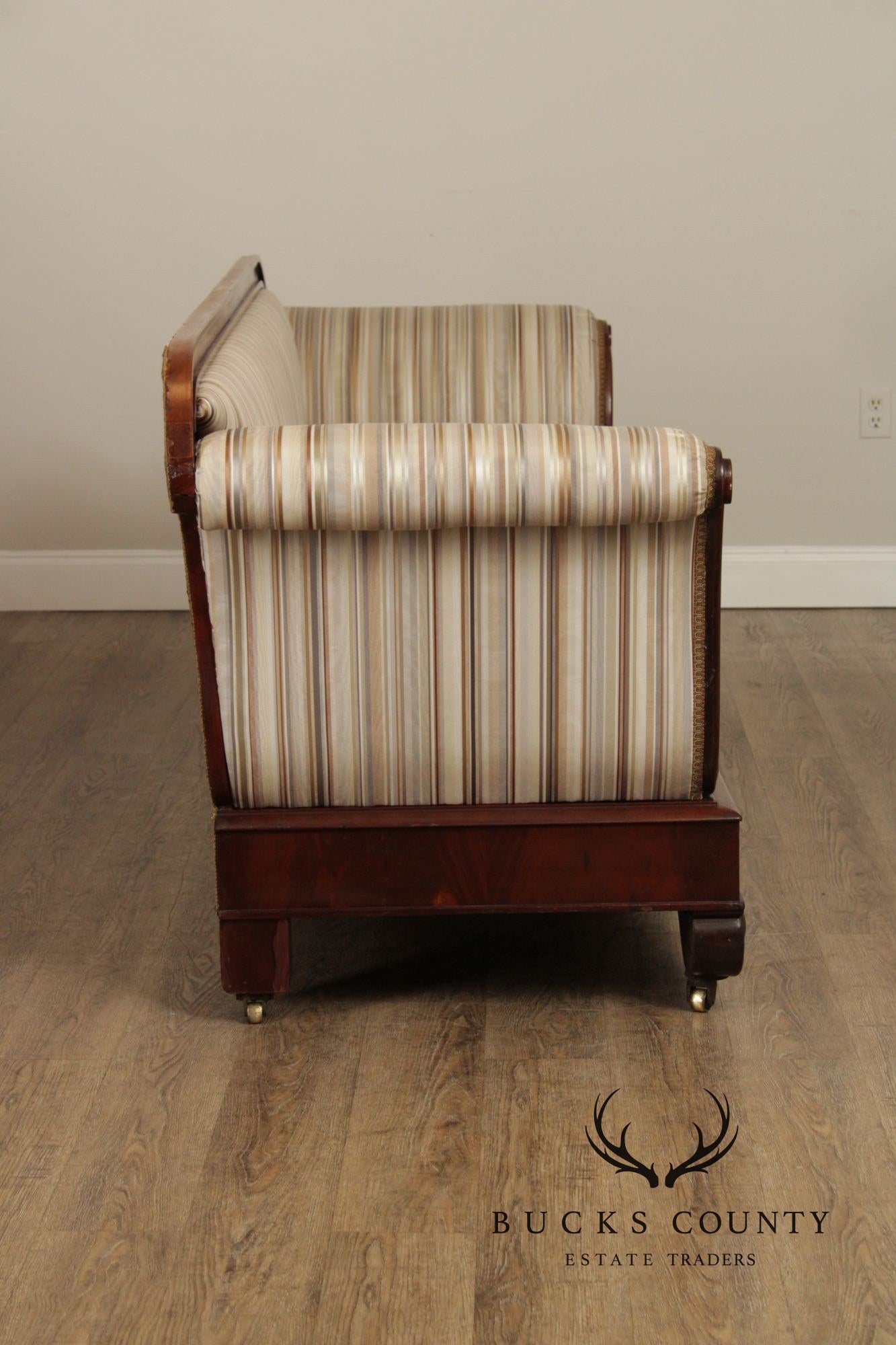 Antique 19th Century American Empire Mahogany Sofa