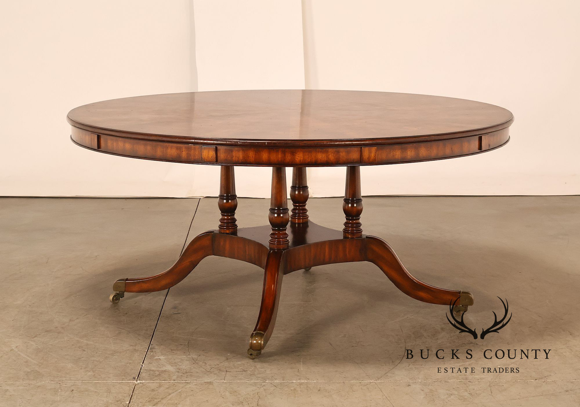 Maitland Smith 'Roundabout' Mahogany Expandable Dining Table