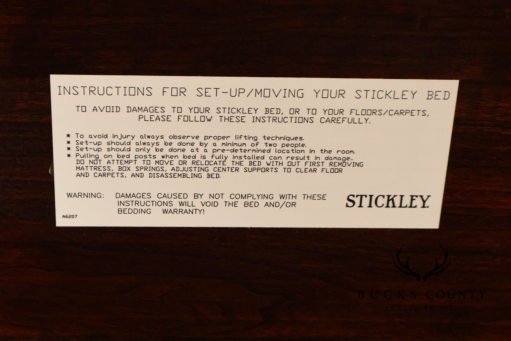 Stickley Cherry King Size Sleigh Bed