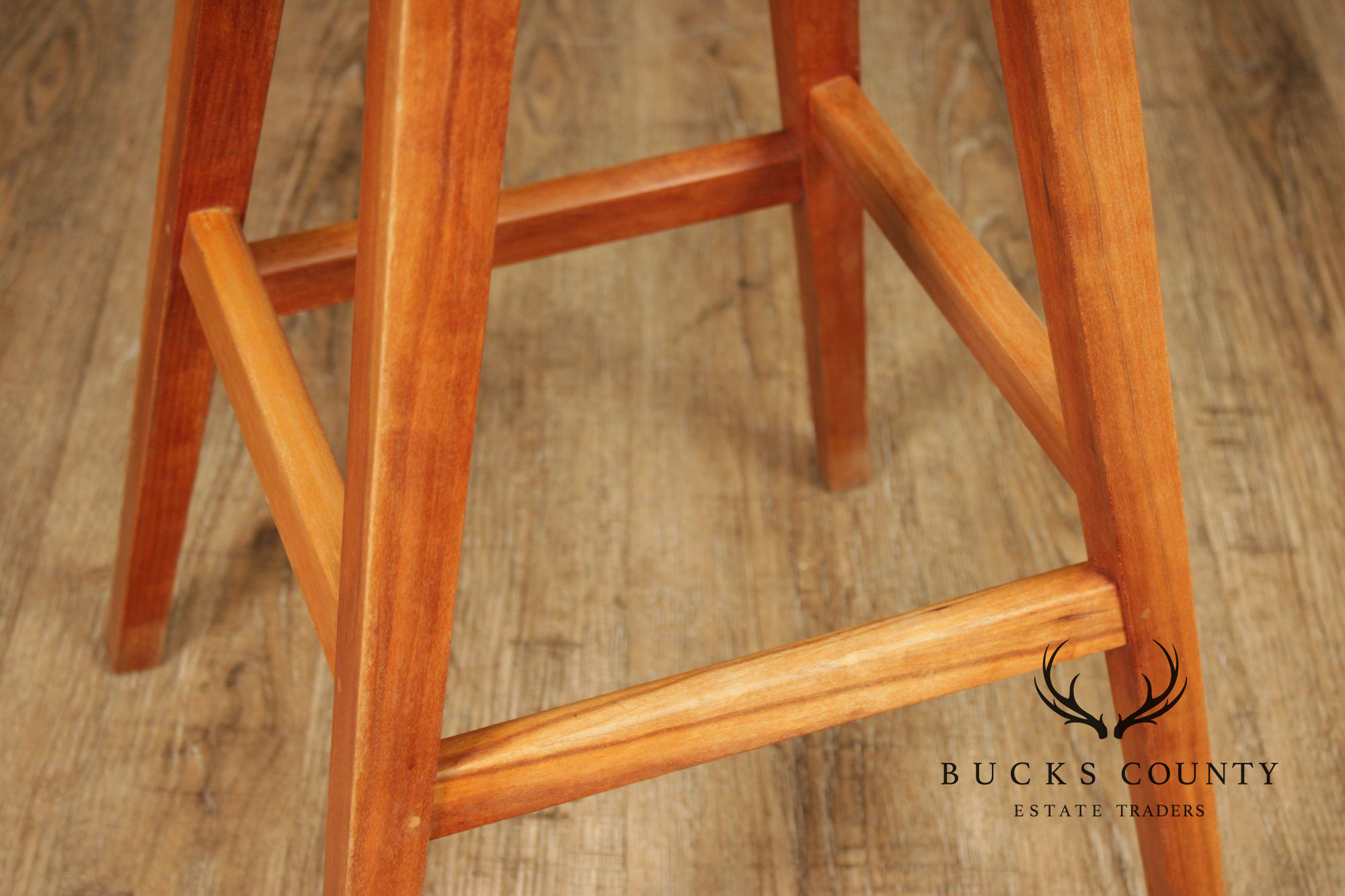Thomas Moser Pair Of Cherry Splay Leg Counter Stools