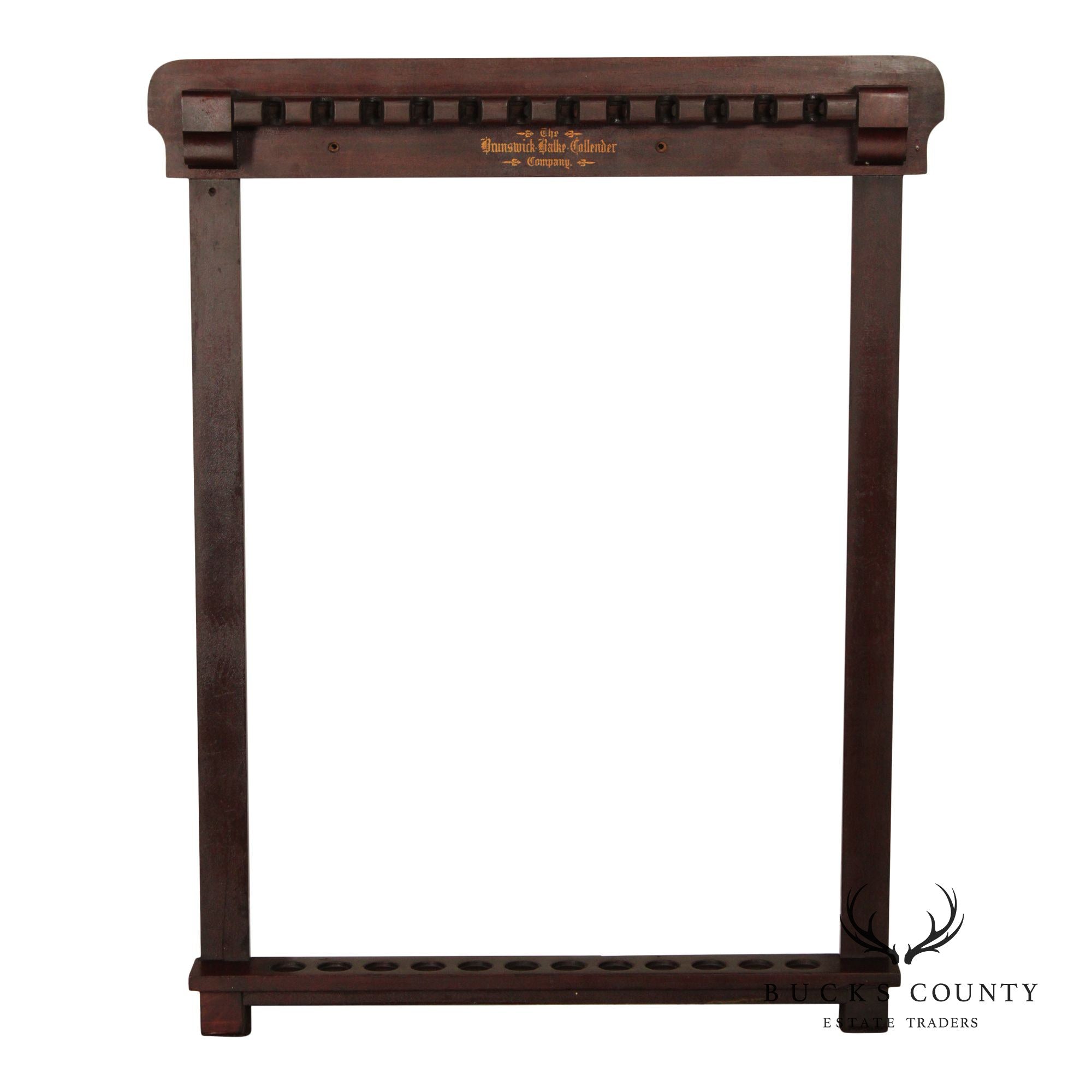 Antique Brunswick Balke Collender Company Billiards Cue Rack