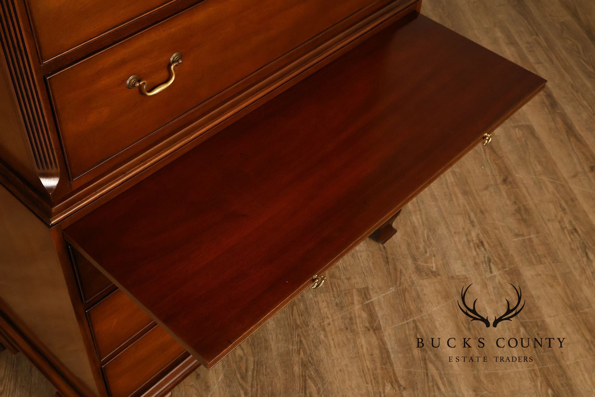 Kittinger Mahogany 10 Drawer Chippendale Style Chest-on-Chest Tall Dresser