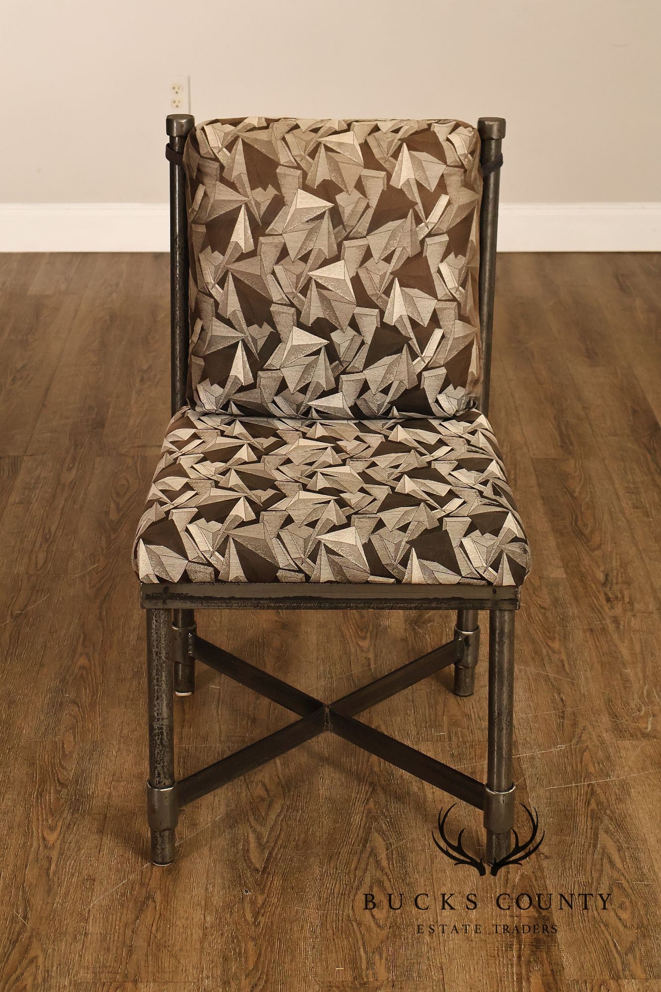 Swaim Industrial Set of Four Iron Dining Chairs