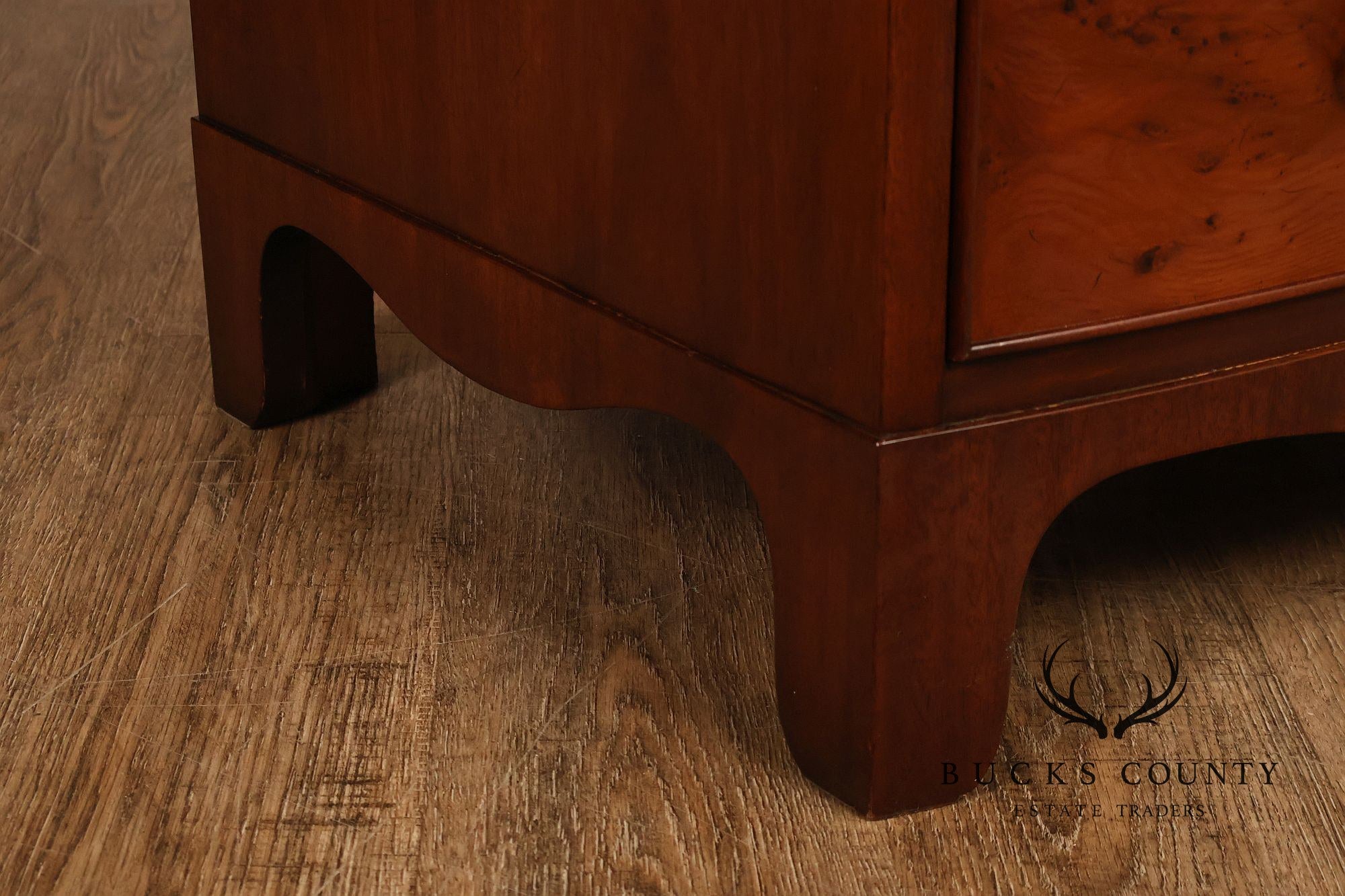 Henkel Harris Mahogany And Yew Wood Bow Front Chest Of Drawers