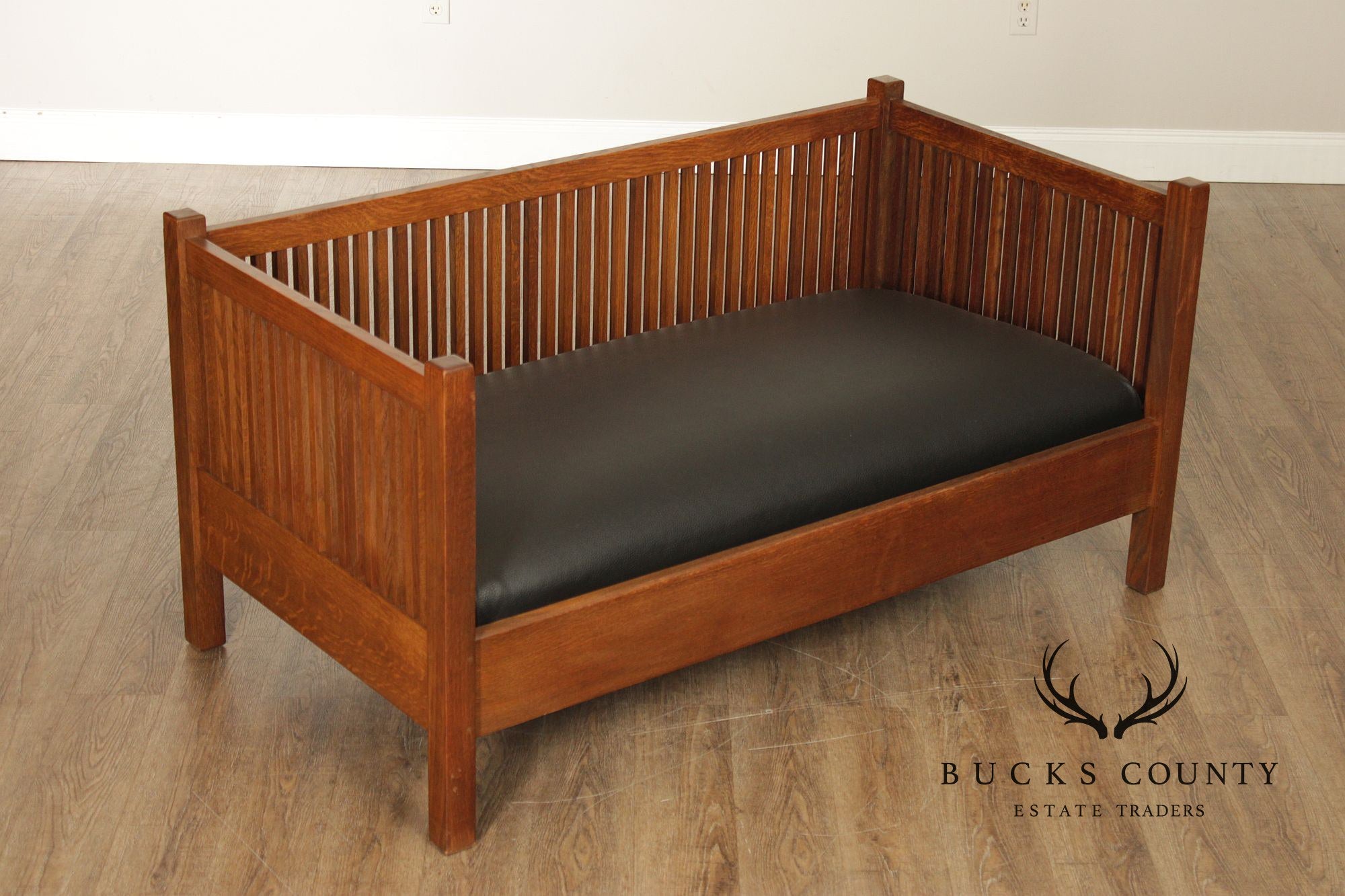 Stickley Mission Collection Oak Spindle Settee