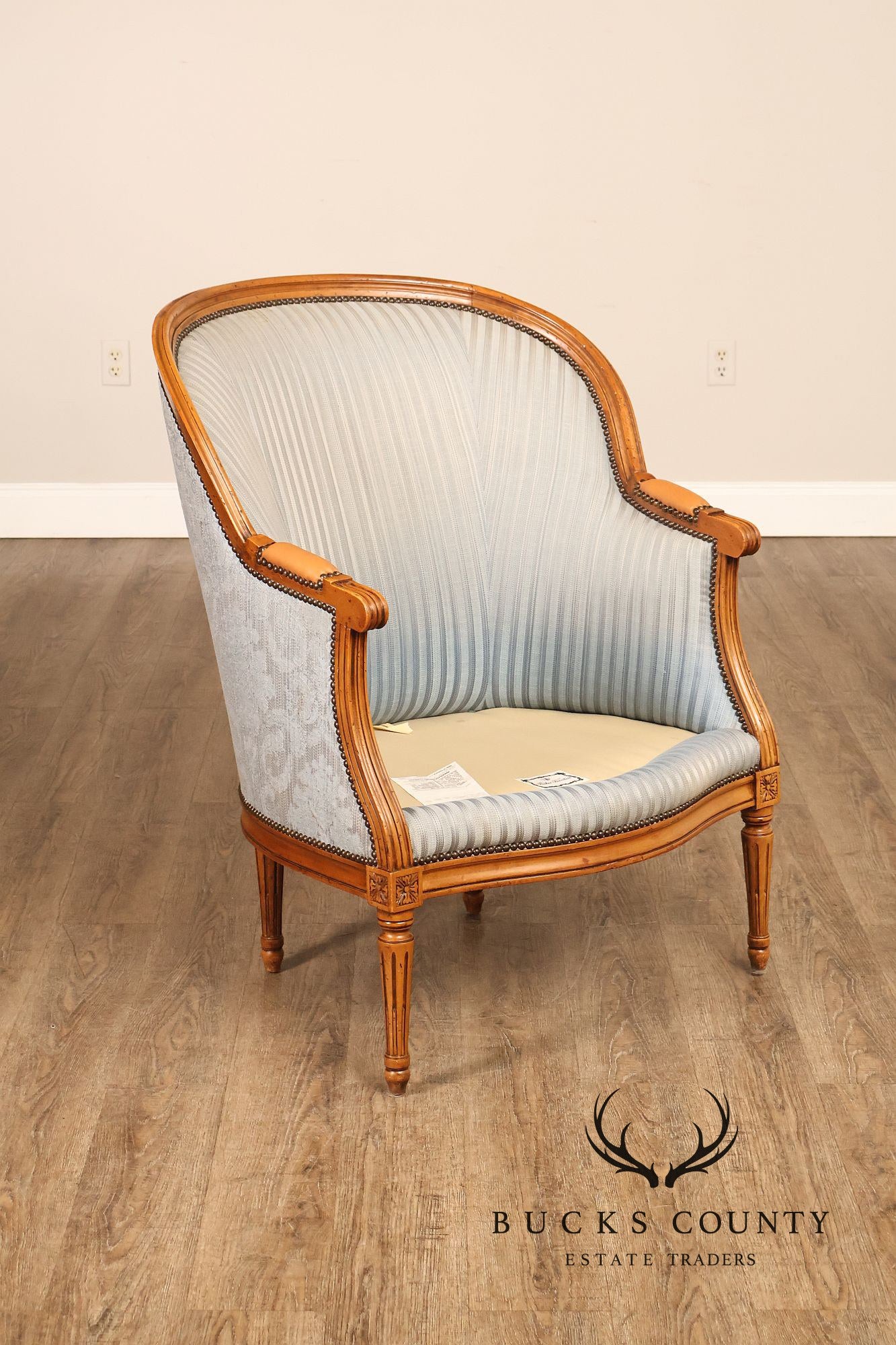Baker Furniture Company French Louis XVI Style Bergere Chair