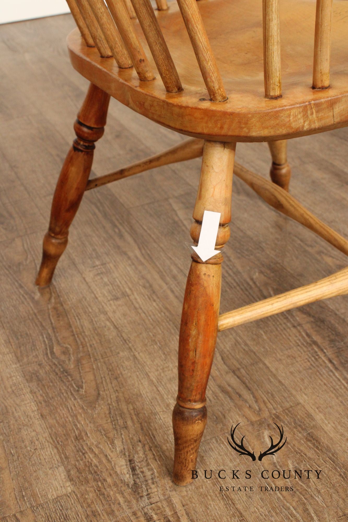 Antique English Oak Windsor Armchair