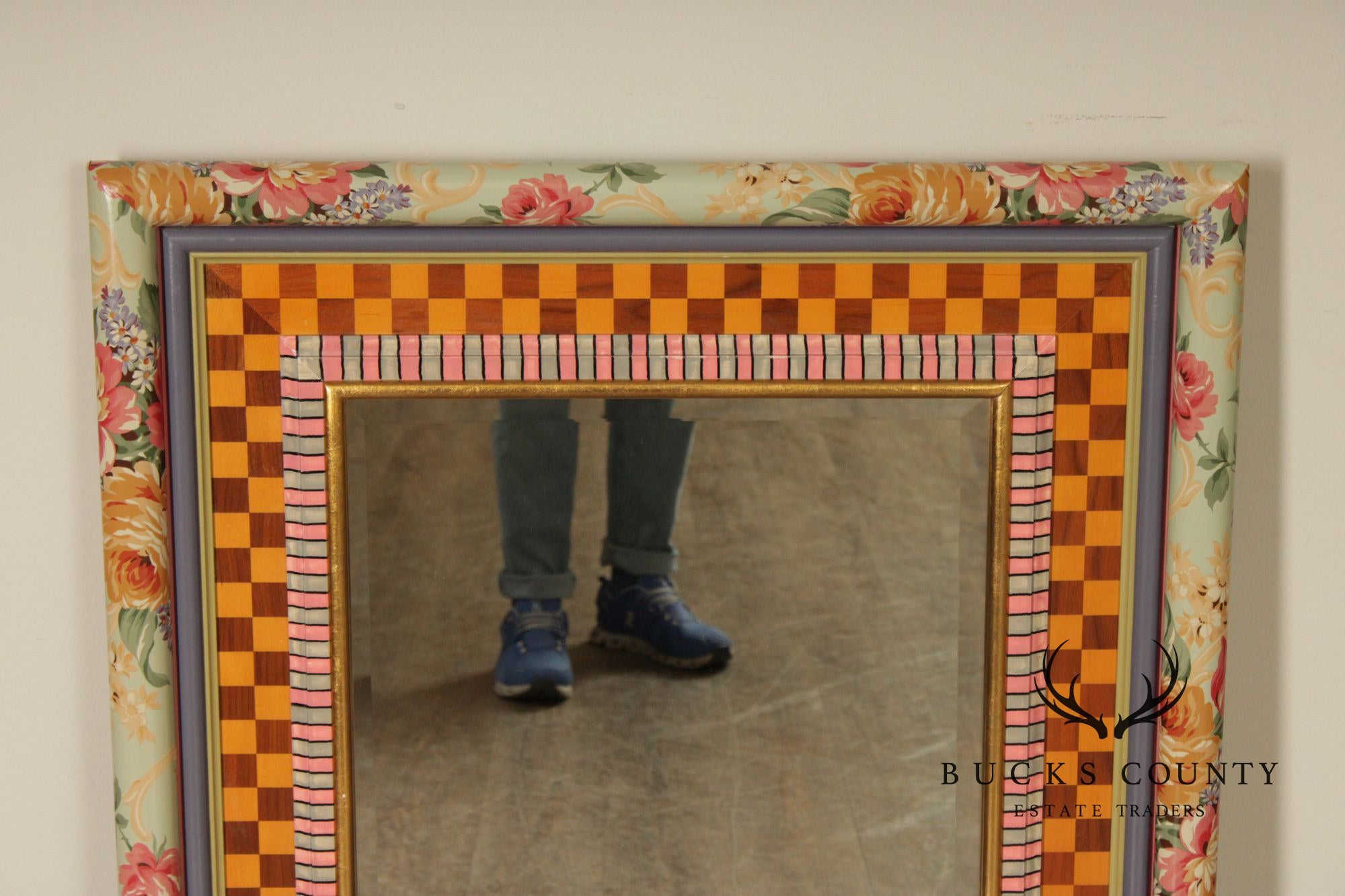 MacKenzie-Childs Whimsical Hand-Painted Wall Mirror