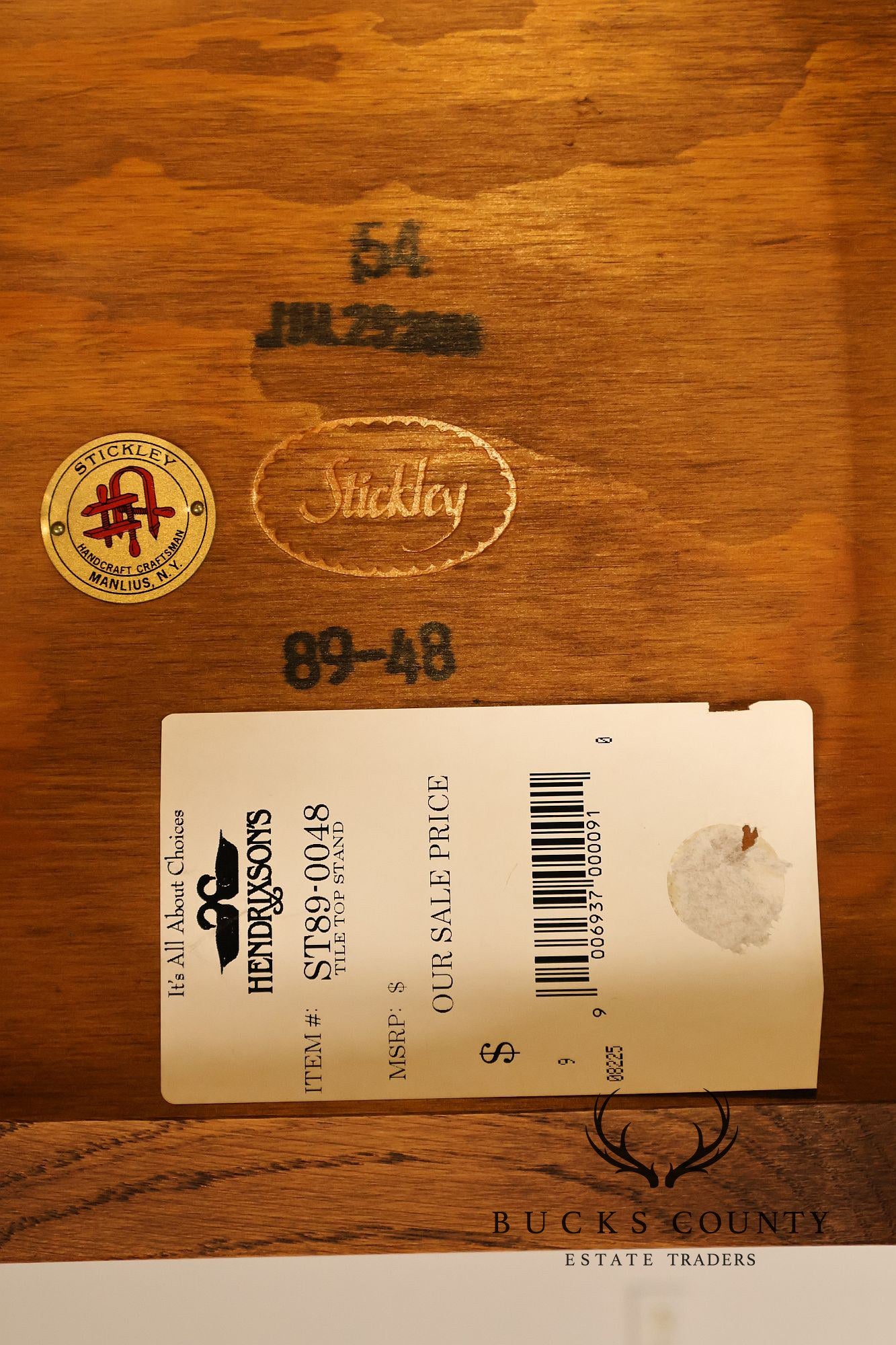 Stickley Mission Collection Oak Tile Top Plant Stand