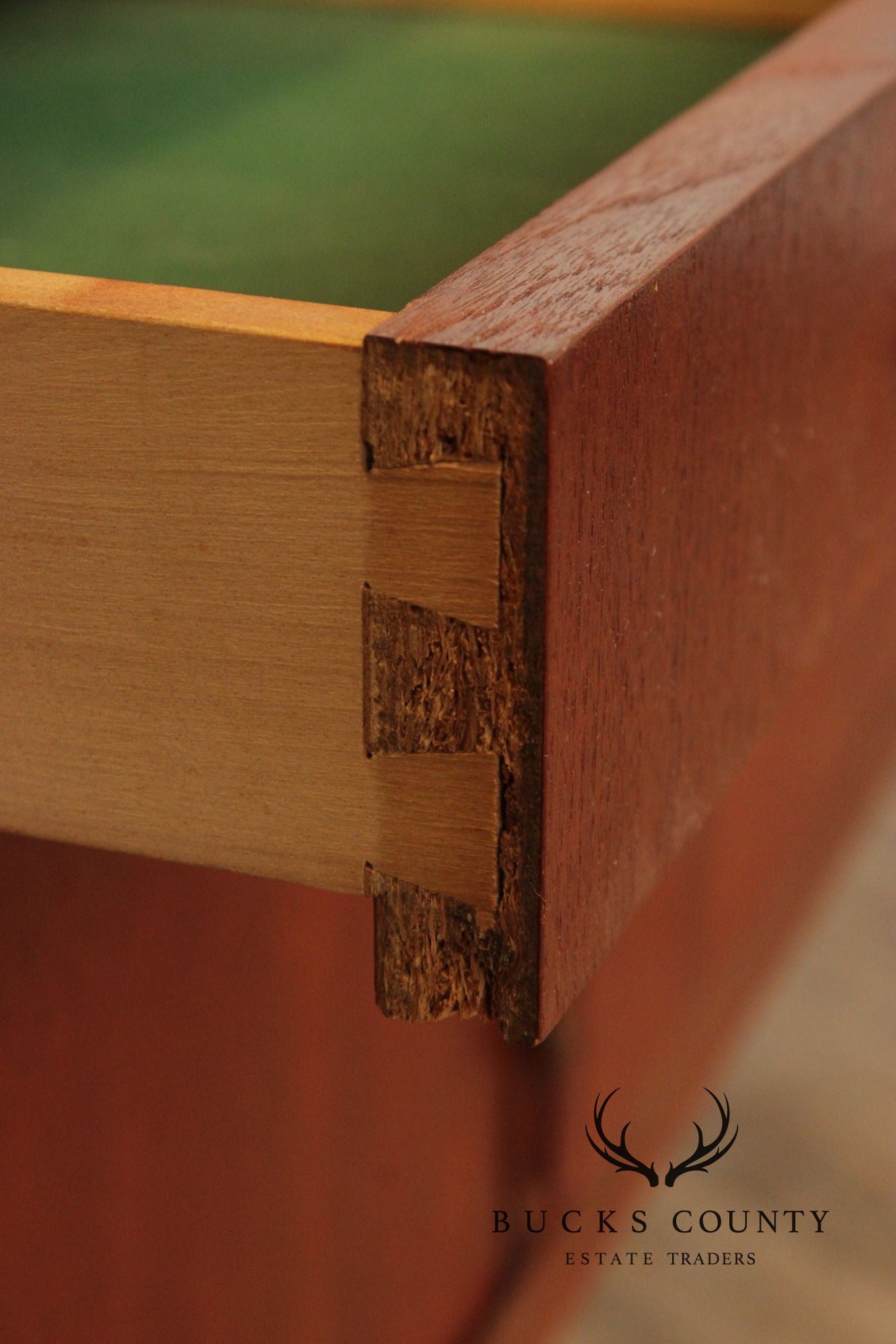 Mid-Century Danish Style Teak Credenza Sideboard With Inset Pulls
