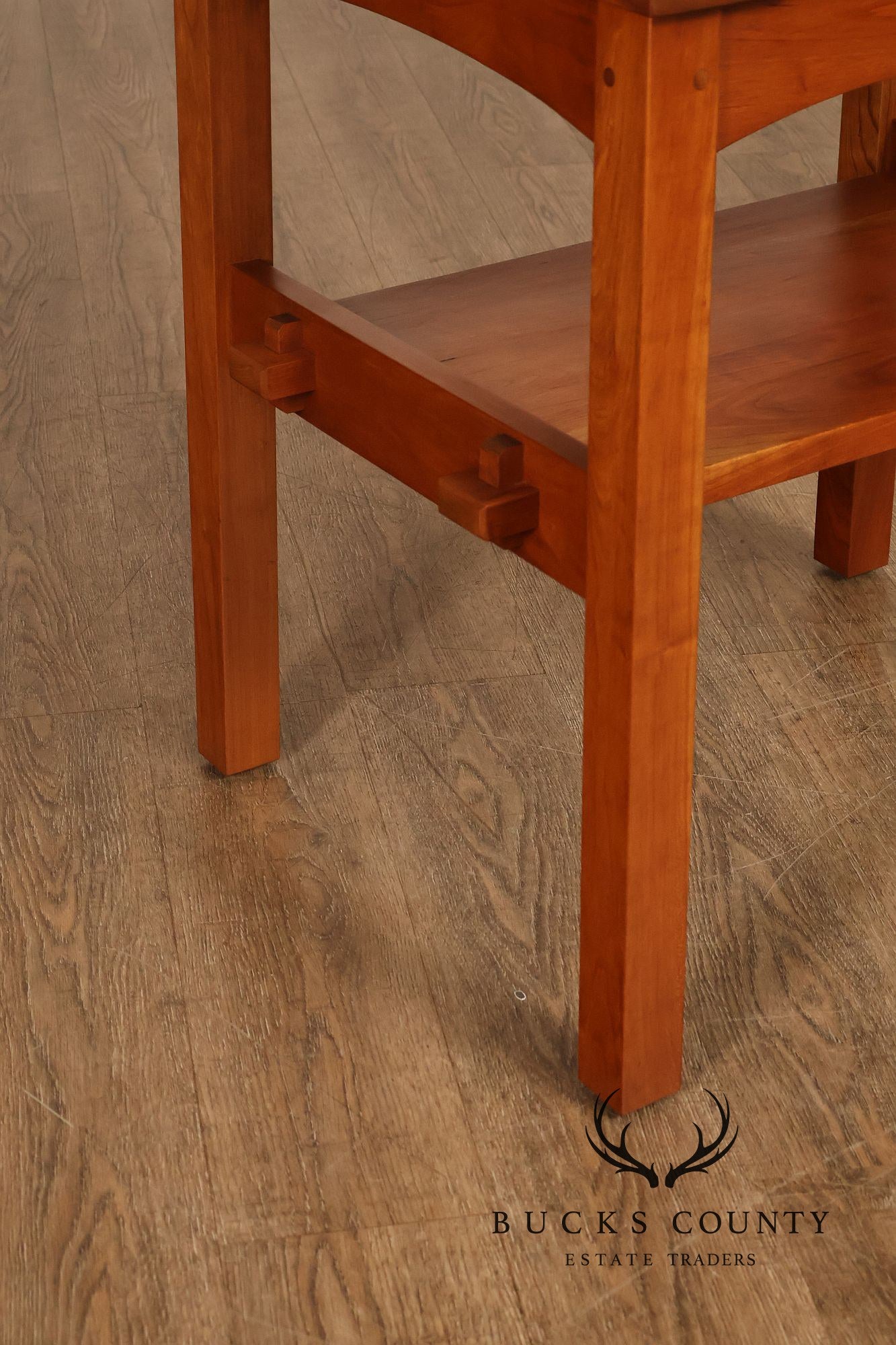 Stickley Mission Collection Pair Of Cherry Tile Top End Tables