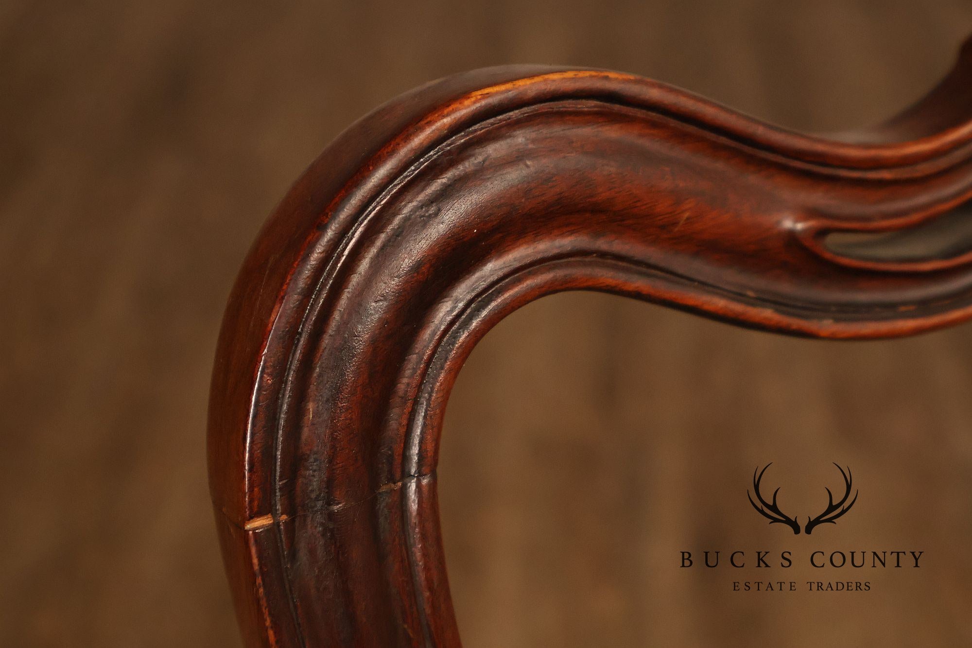 Chippendale Style Set of Eight Mahogany Ladder Back Dining Chairs