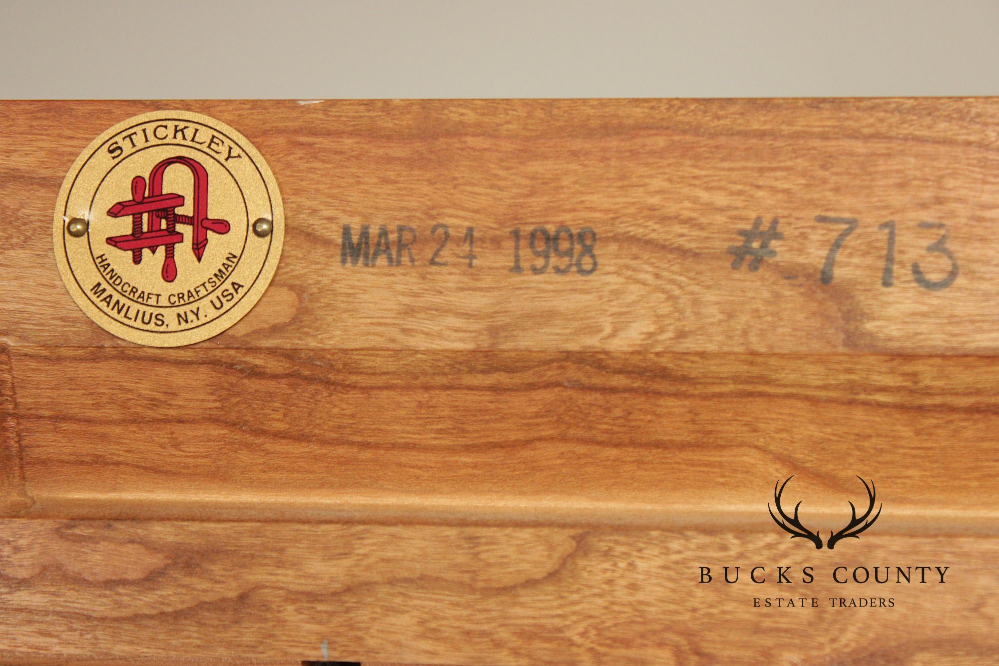 Stickley Mission Collection Cherry Lighted Display Cabinet