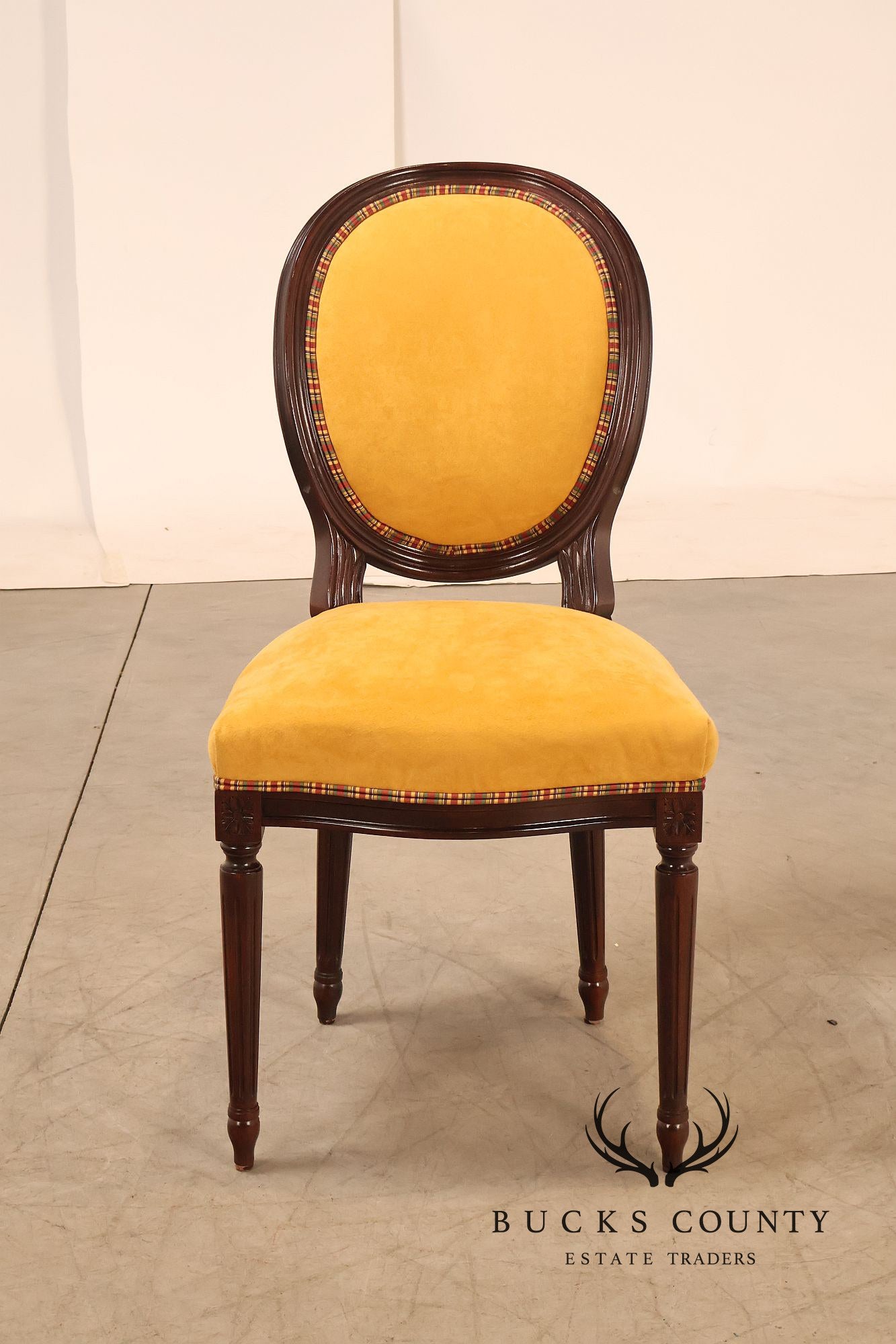 Century Furniture French Louis XVI Style Set of Ten Oval Back Dining Chairs