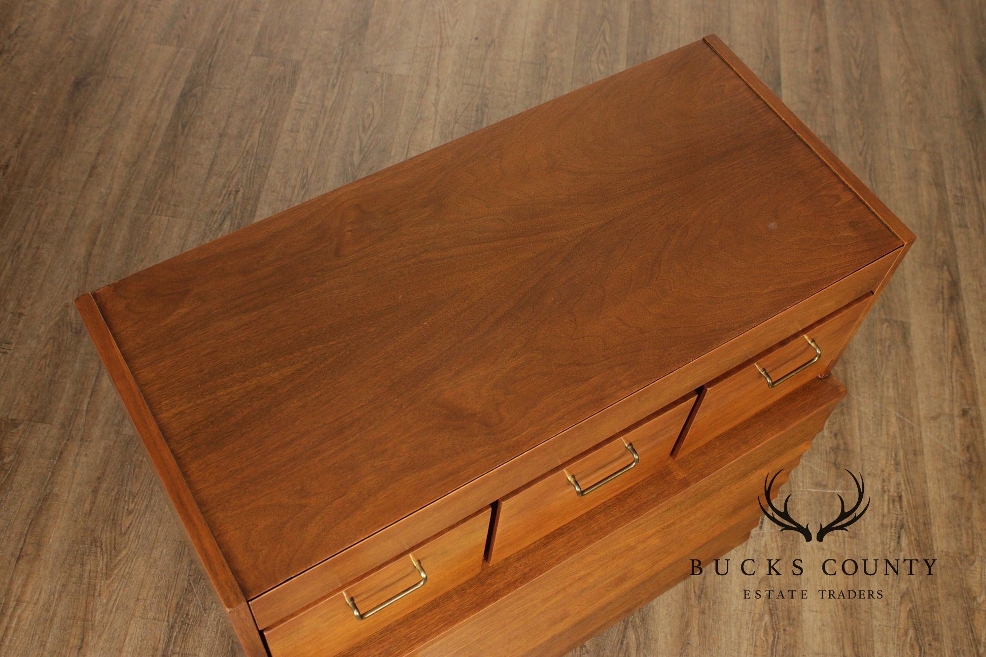 Merton Gershun For American Of Martinsville Mid-Century Modern Walnut Louvered Tall Chest