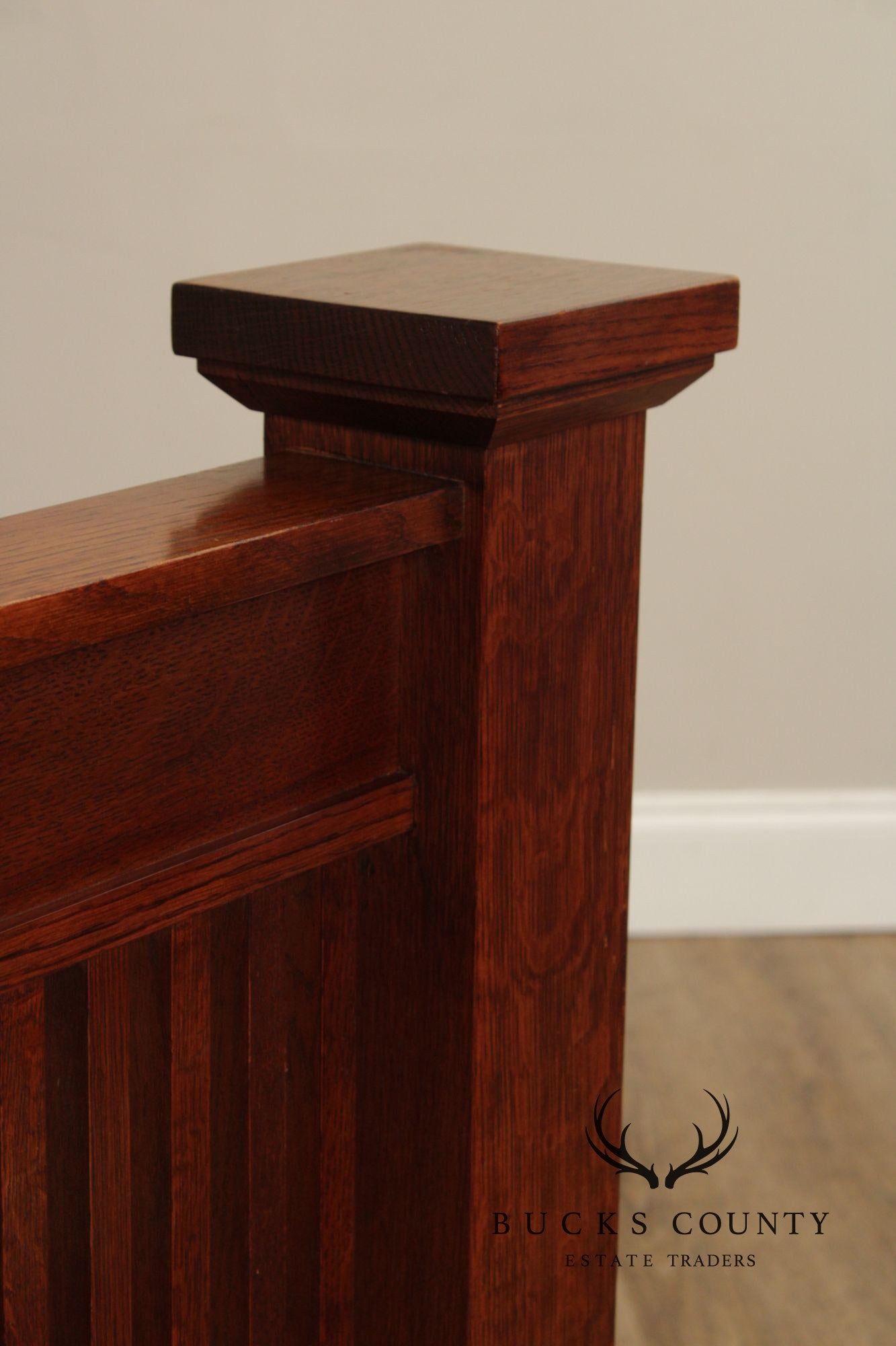 Stickley Mission Collection Queen Size Oak Prairie Spindle Bed