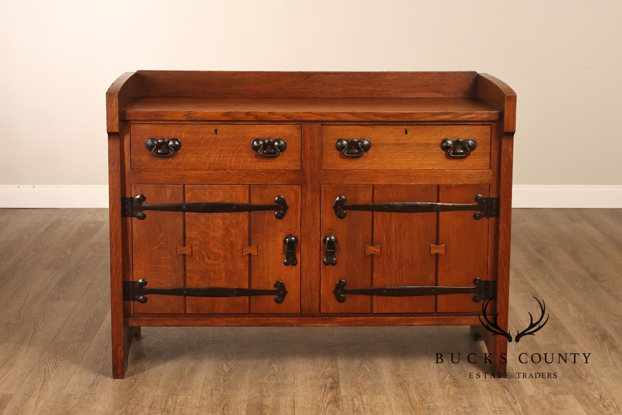 Early Gustav Stickley Arts And Crafts Oak Sideboard Buffet