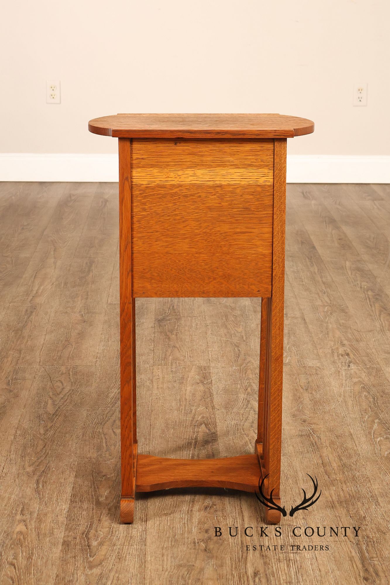 Antique Arts And Crafts Oak Bedside Cabinet / Humidor