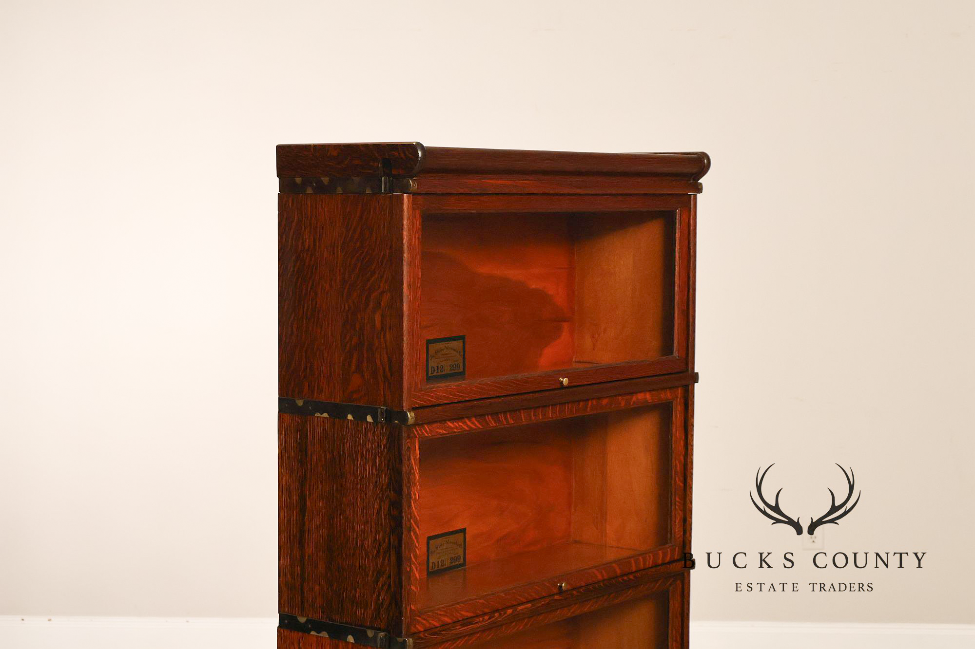 Globe Wernicke Antique Oak Four-Section Barrister Bookcase