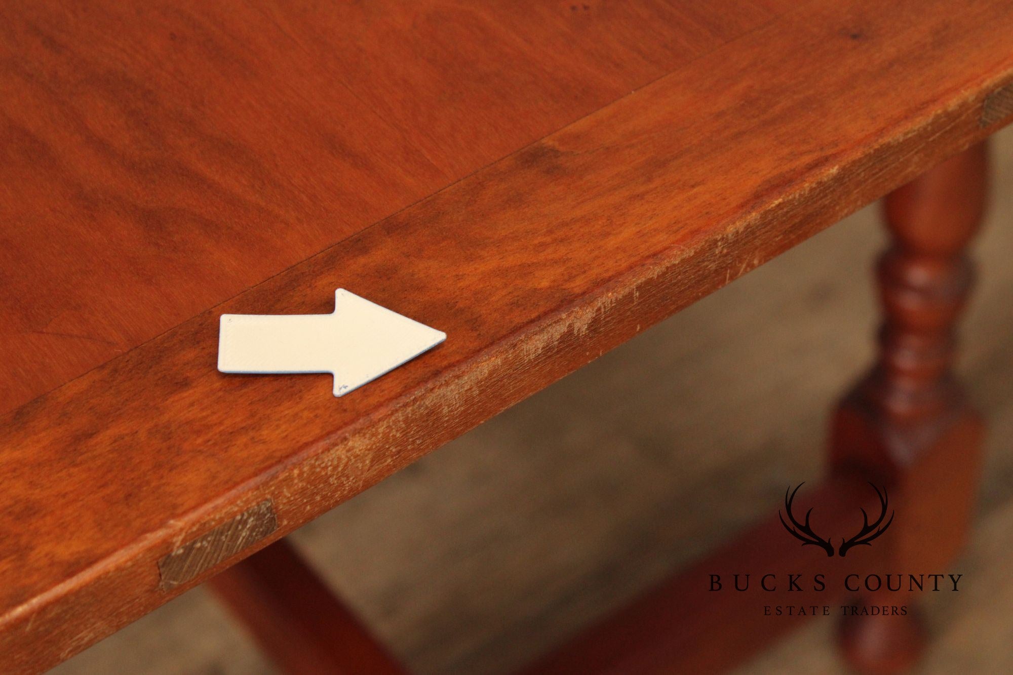 J.L. Treharn Custom Cherry Farmhouse Extendable Dining Table