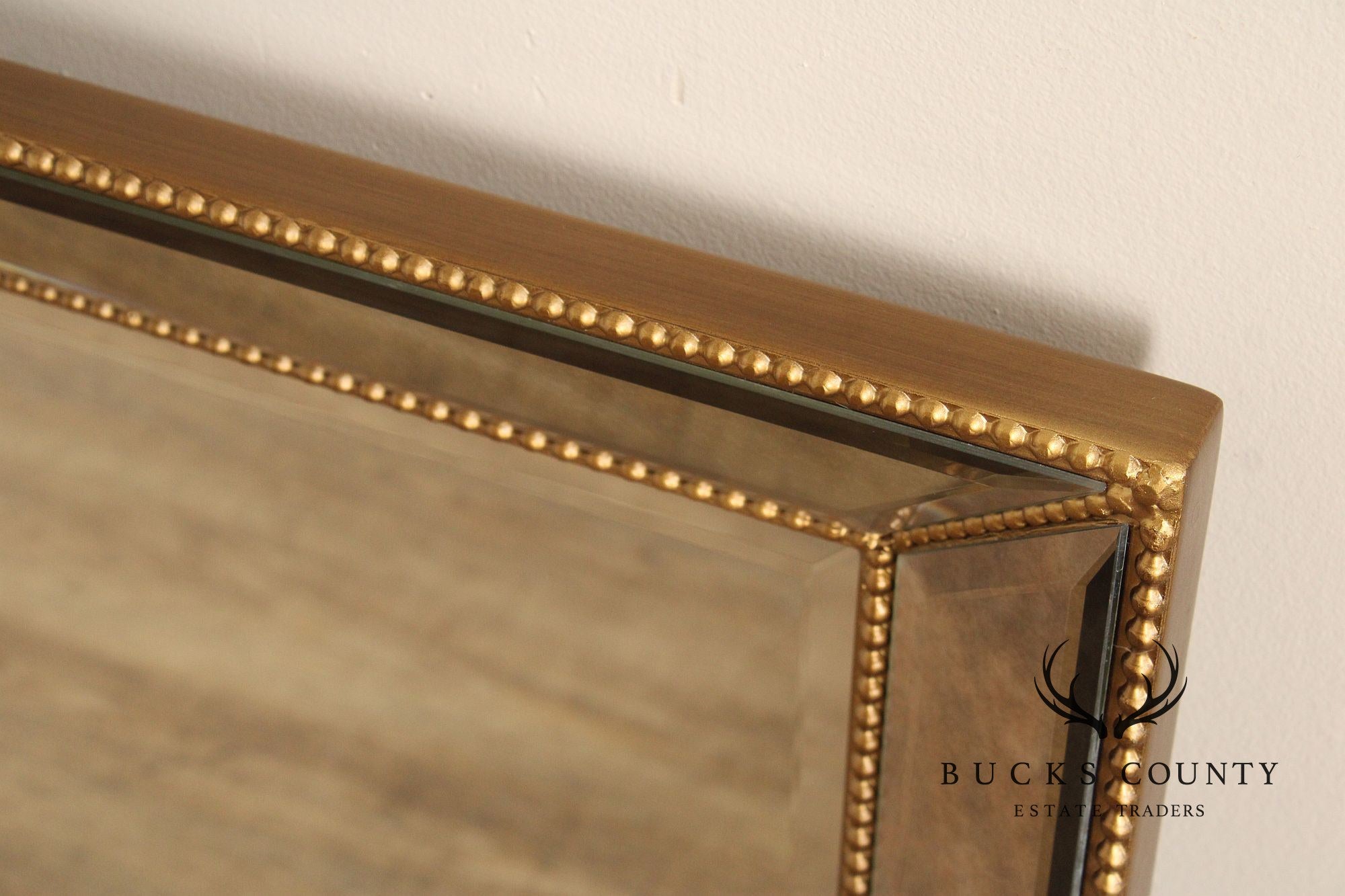 Bassett Mirror Co. Hollywood Regency Style Pair of Beaded Wall Mirrors