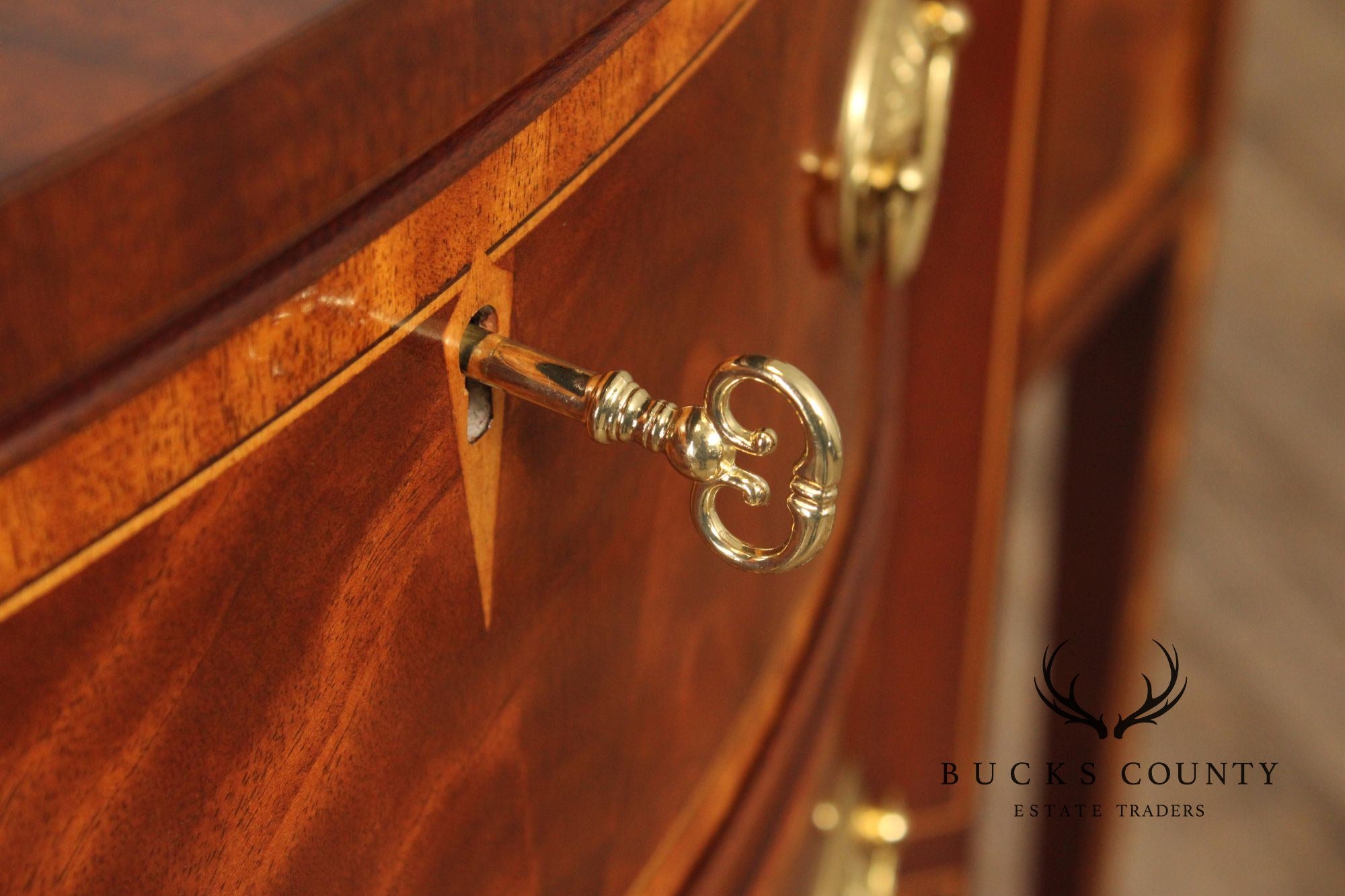 Councill Hepplewhite Style Inlaid Mahogany Sideboard