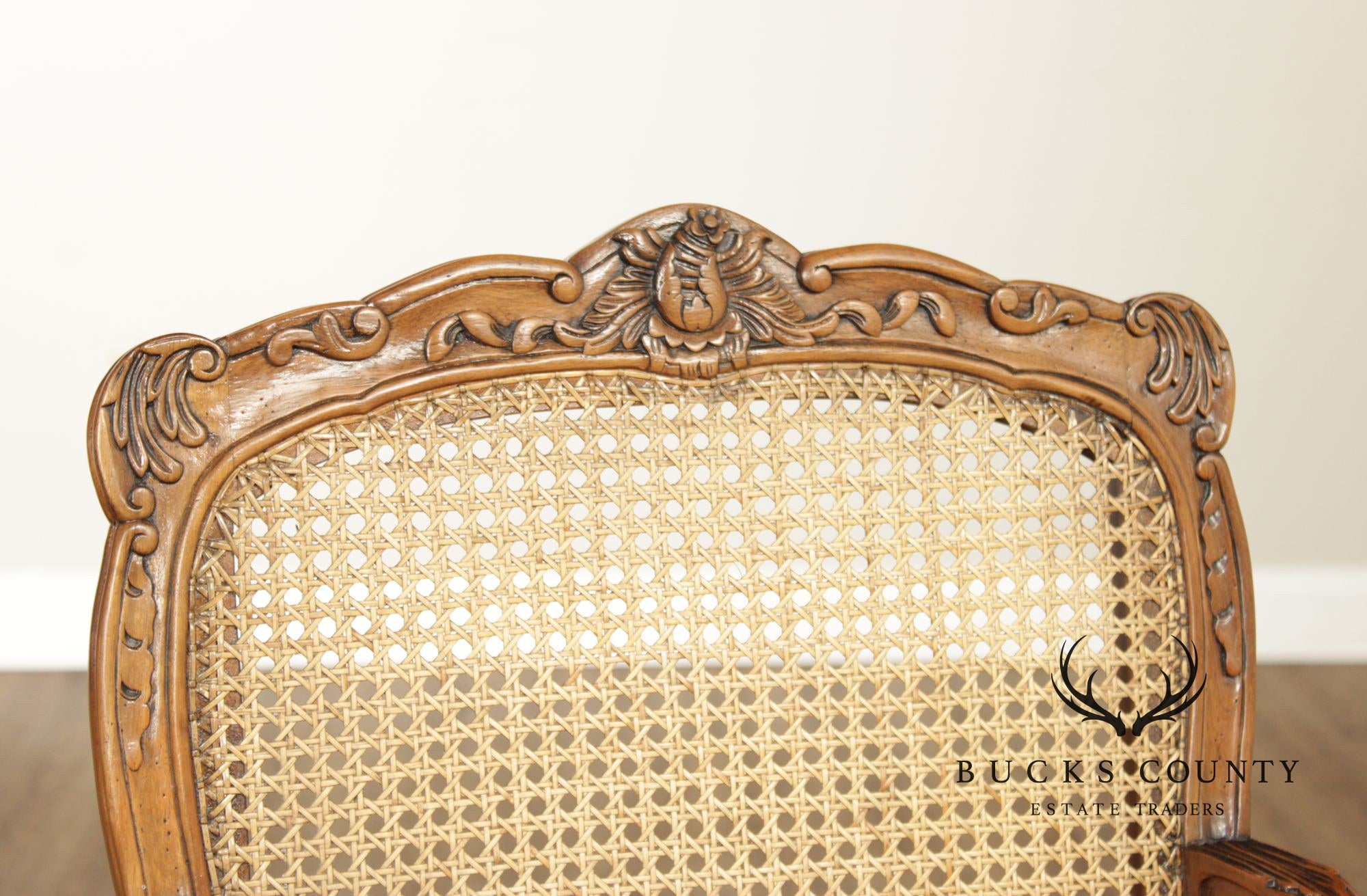 Italian Louis XV Style Caned Armchair