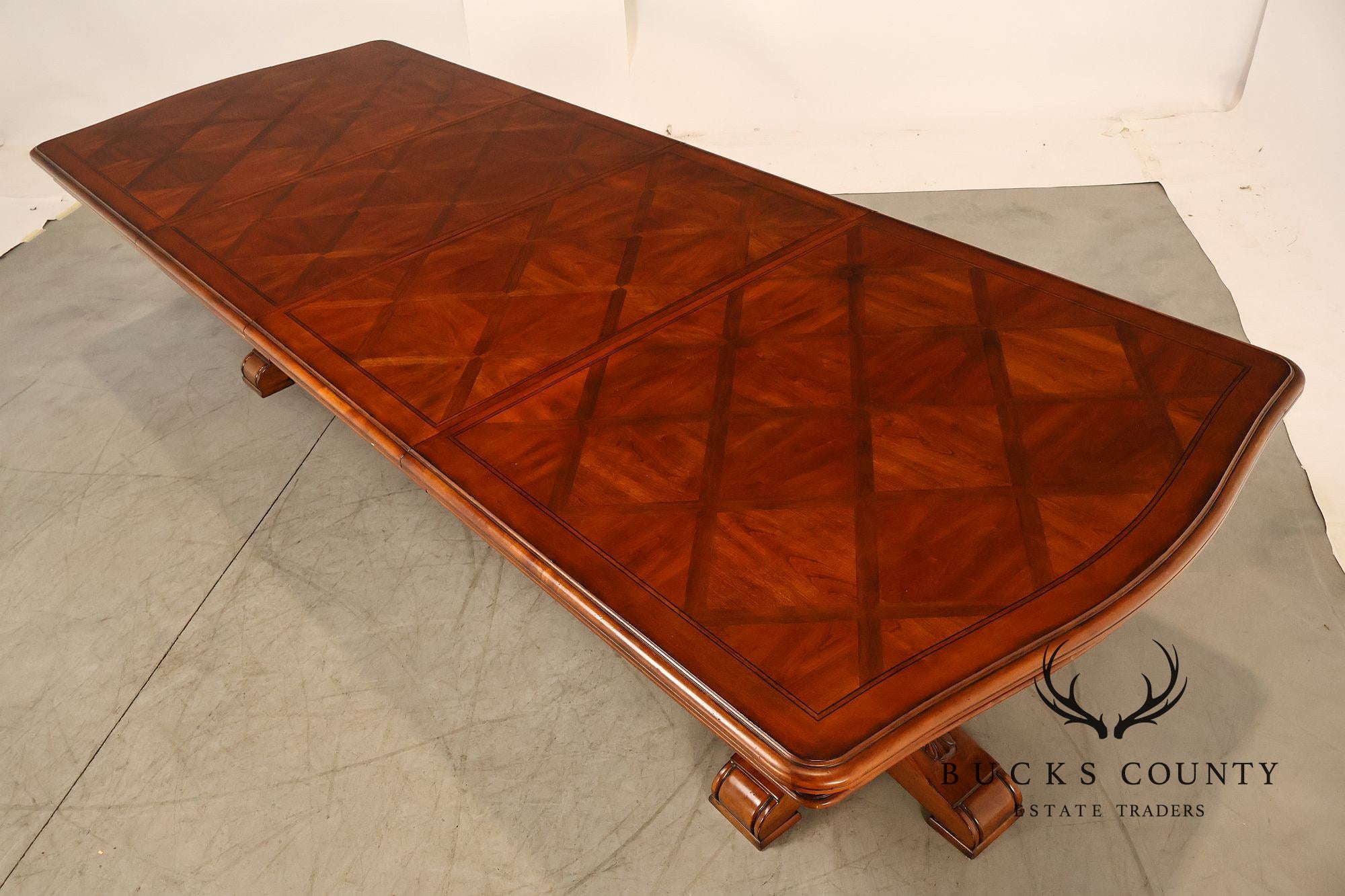 Ethan Allen Tuscany Verona Double Pedestal Extendable Dining Table