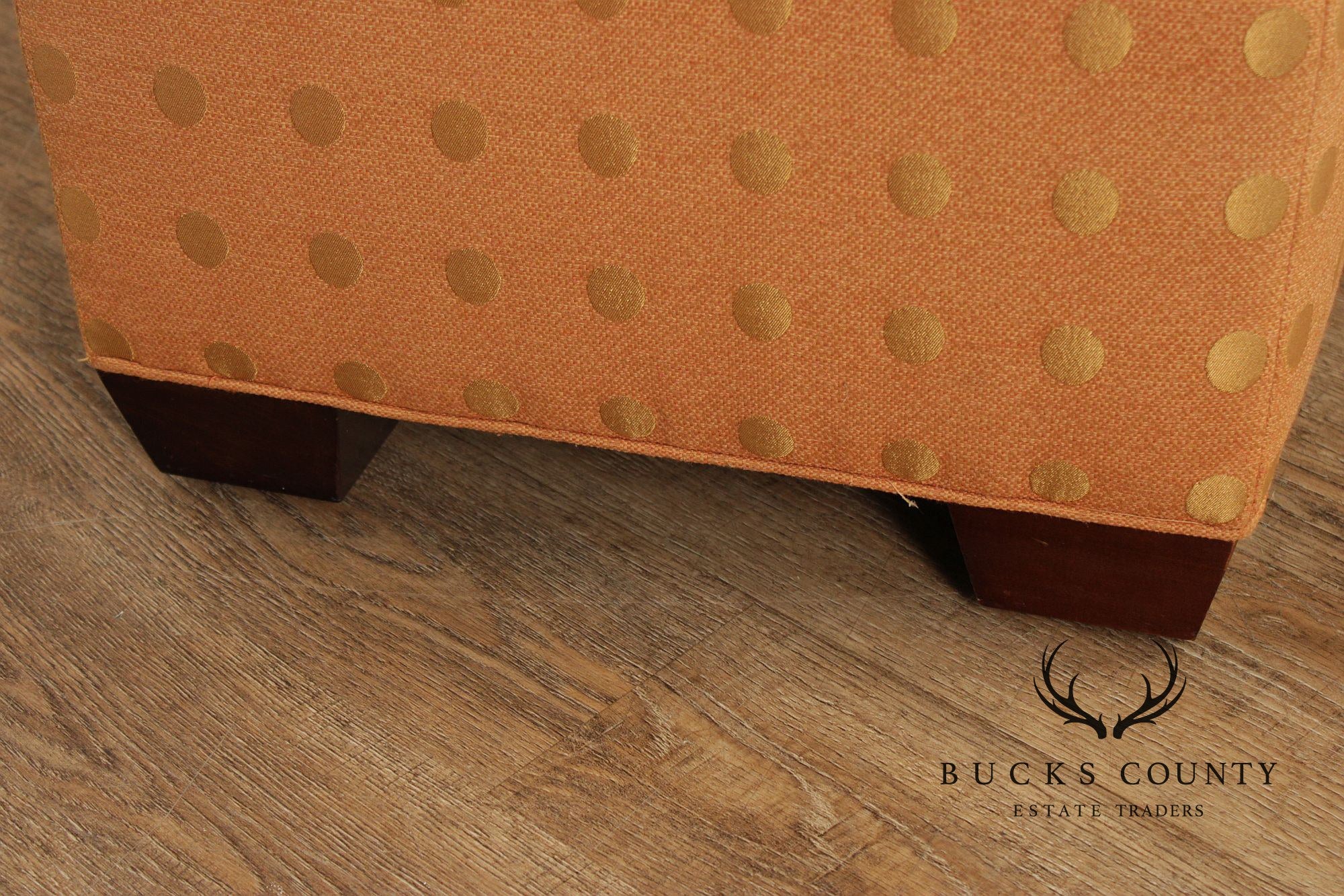 Pair of Upholstered Cube Ottomans