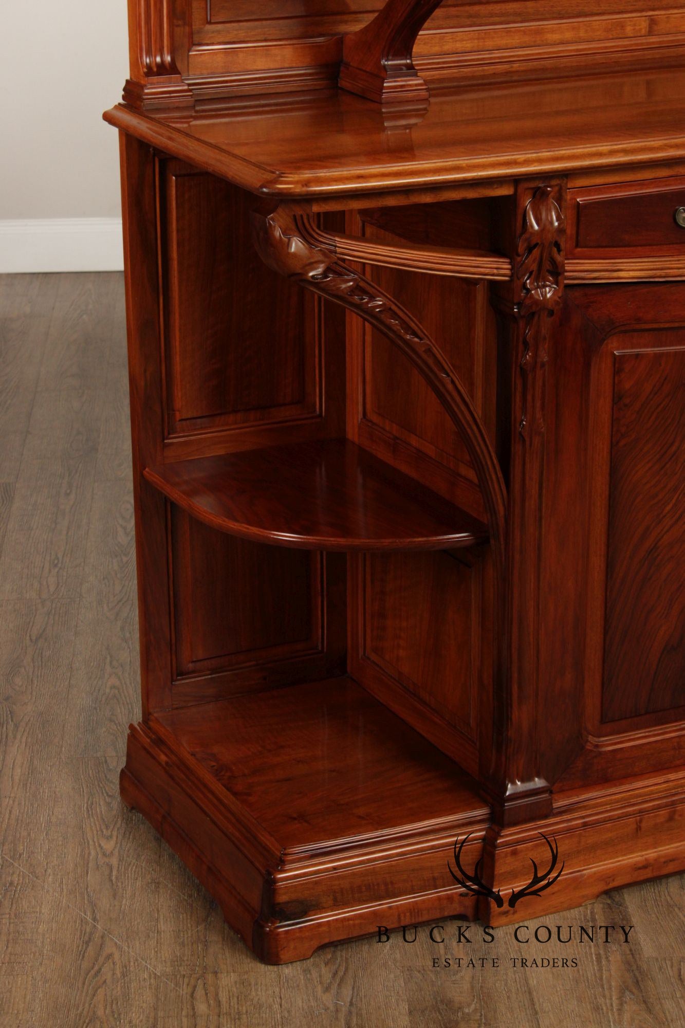 Louis Majorelle Art Nouveau Carved Mahogany 'Chicoree' Buffet