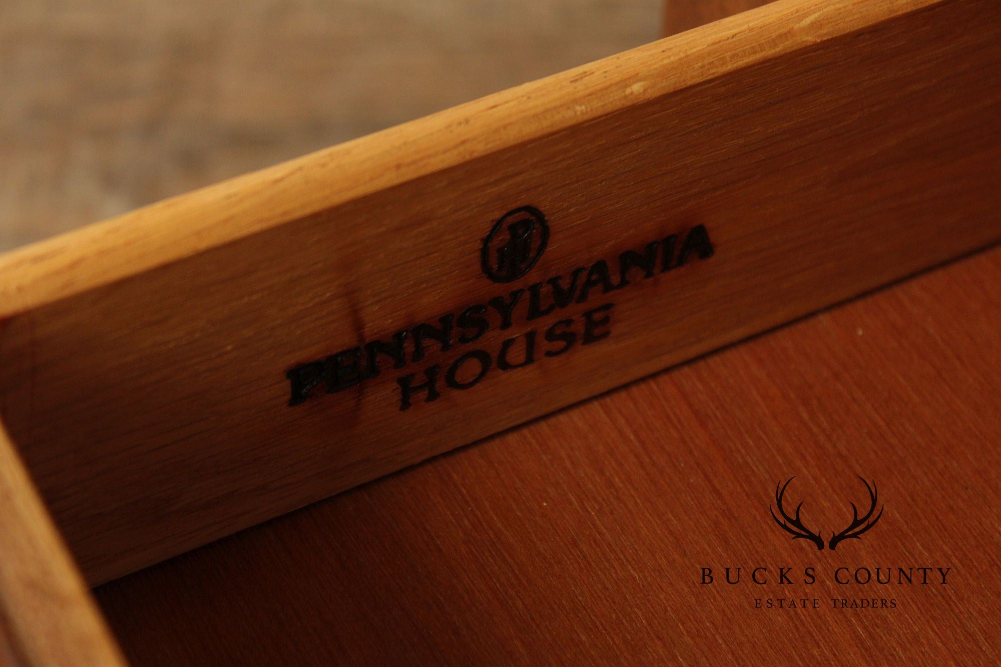 Pennsylvania House Solid Oak Two Tier End Table With Drawer