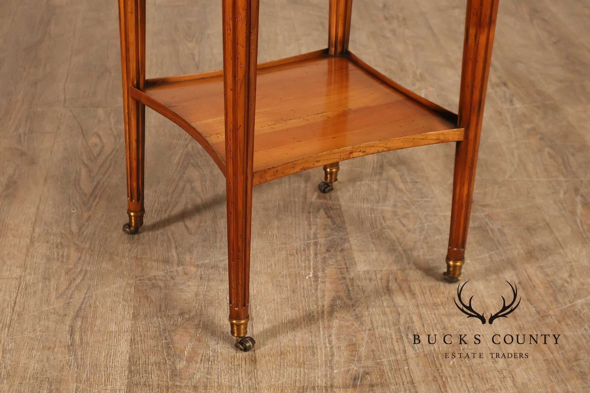 De Bournay French Louis XVI Style Round Marble Top End Table