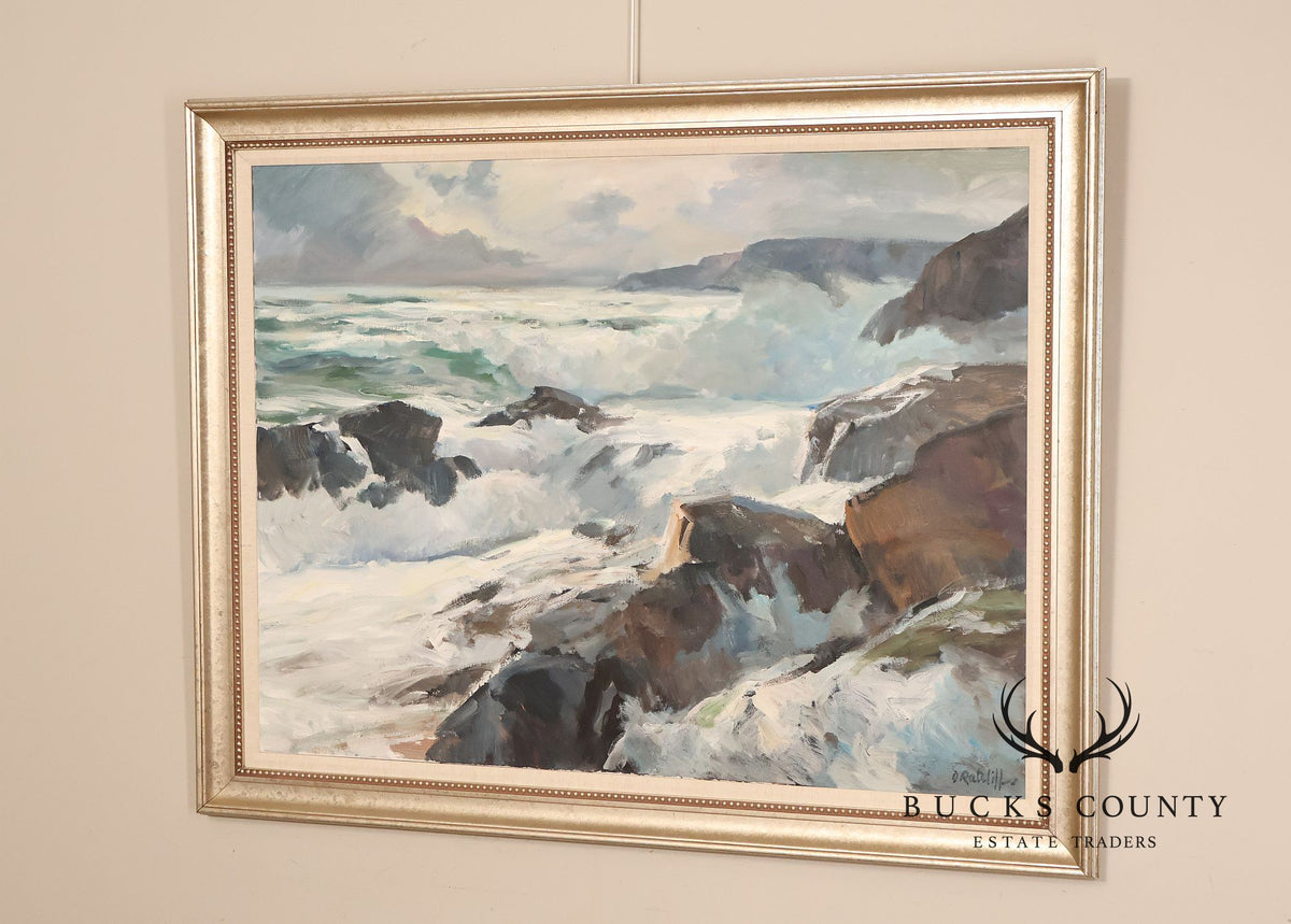 Dale Ratcliff Acrylic on Linen Painting, 'Silver Sea'