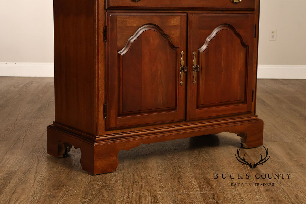 American Drew Chippendale Style Cherry Flip Top Server