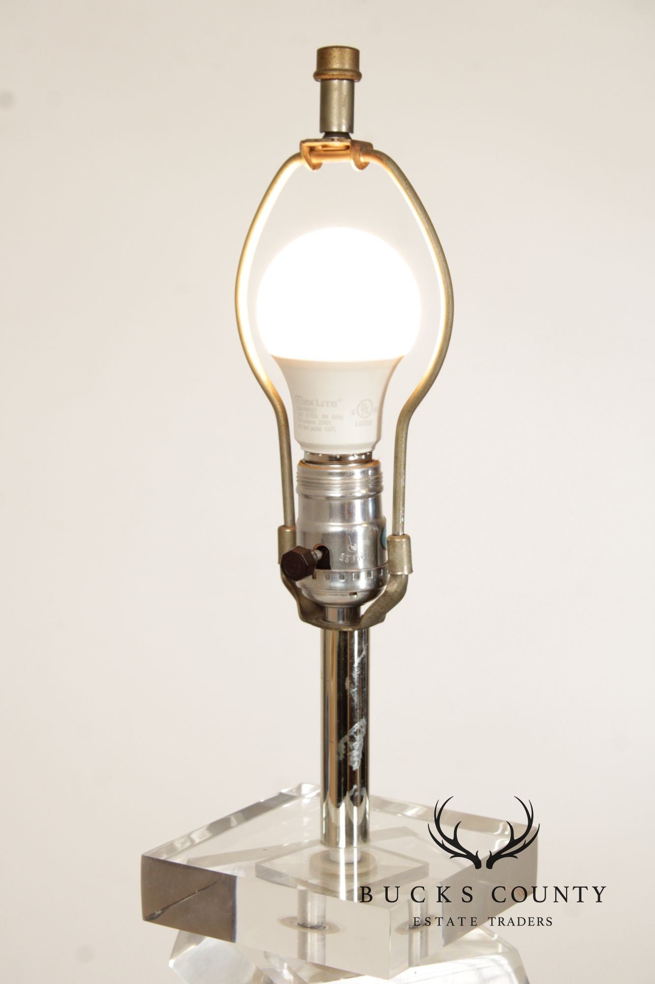 George Bullio 1970's Modern Stacked Lucite Table Lamp