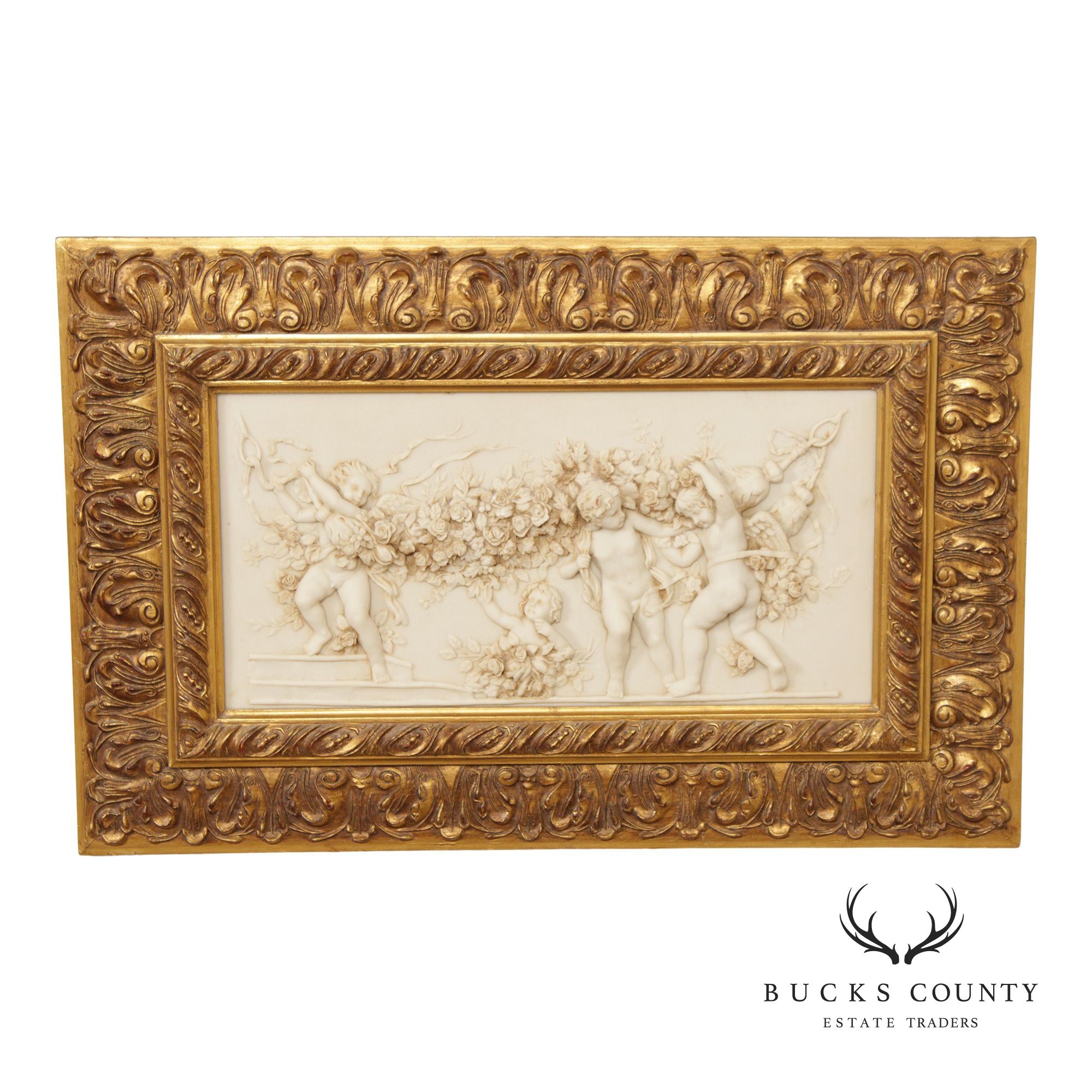 Vintage Italian Framed Relief Plaque