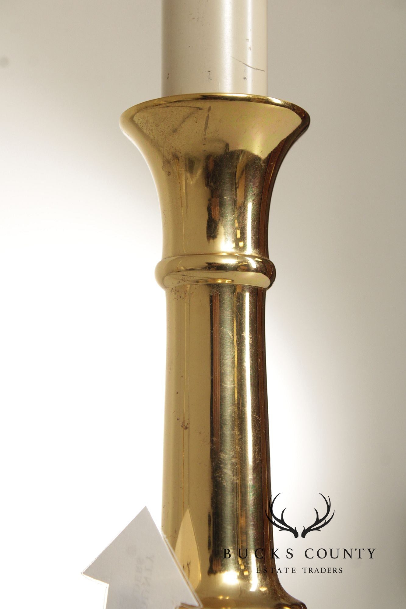 Kaiser Kuhn Lighting Vintage Pair of Brass Candlestick Table Lamps