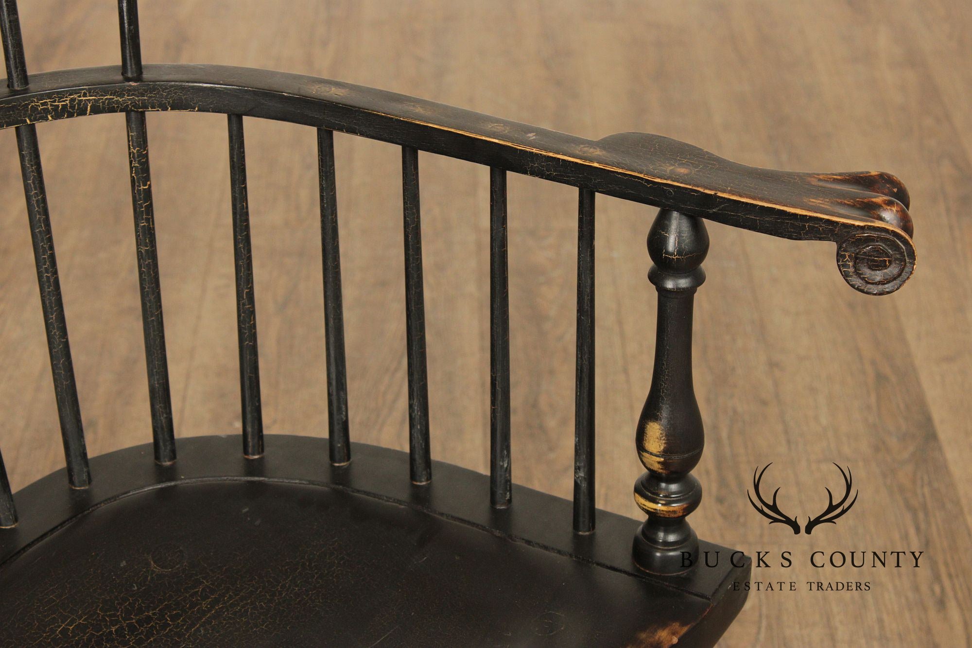 Ashlen Pair of Crackle Painted Windsor Armchairs