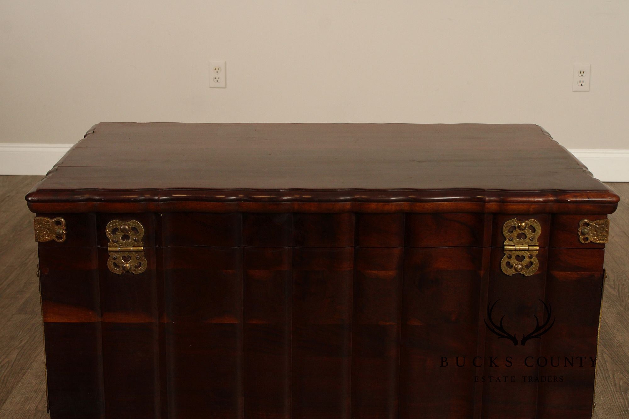 Colonial Style Hardwood And Cedar Trousseau Chest