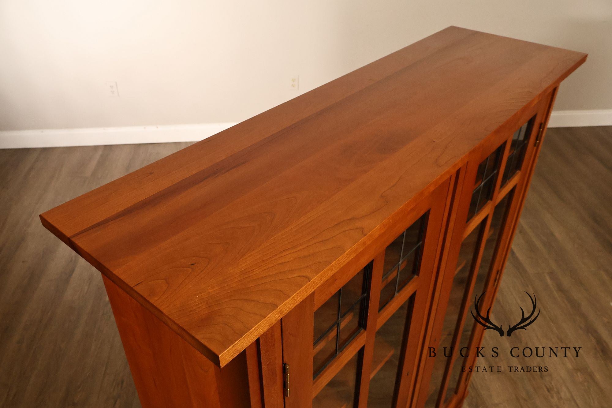 Stickley Mission Collection Pair of Harvey Ellis Cherry Bookcases