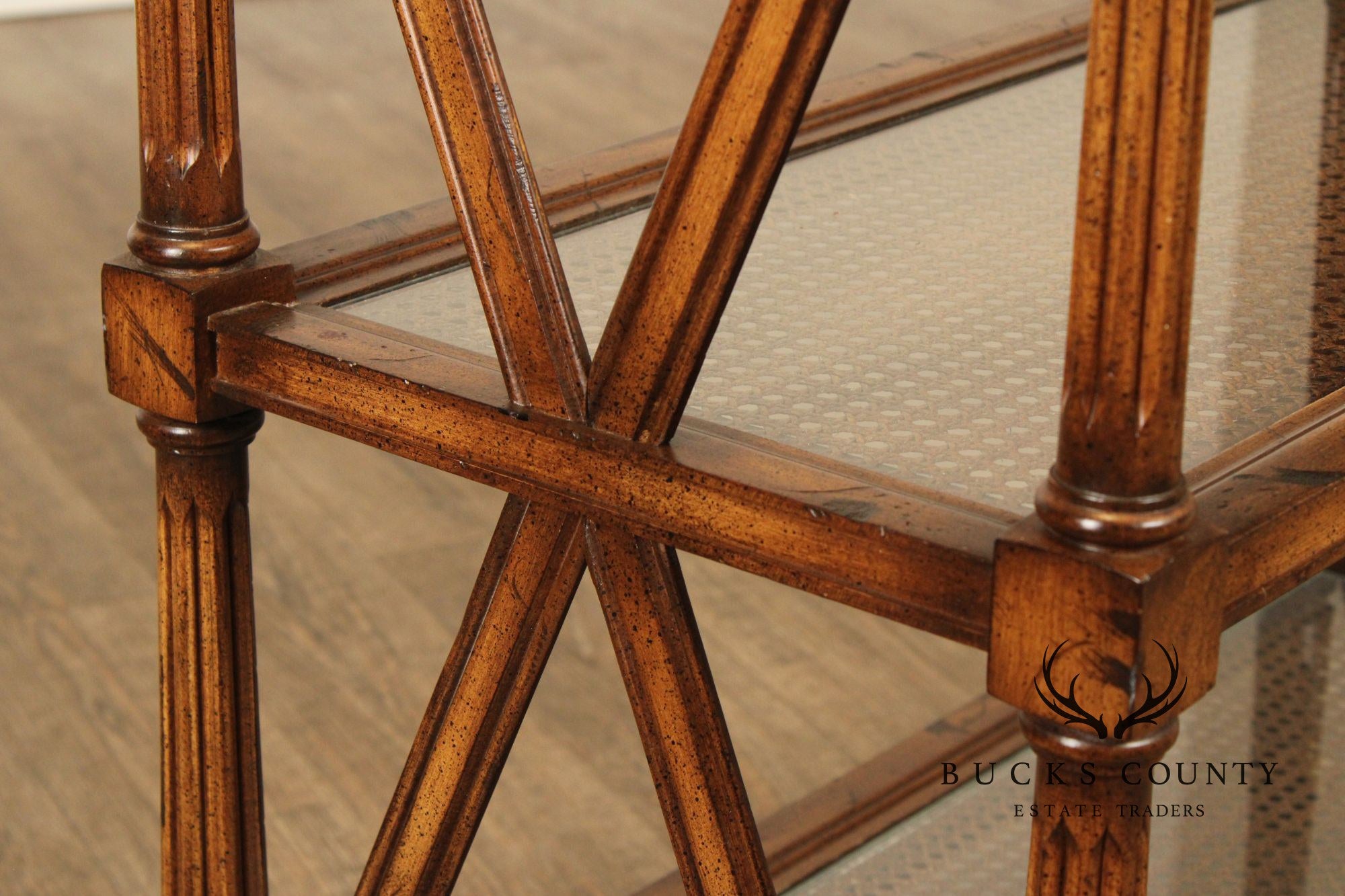 Regency Style Three-Tier Rolling Bar Cart